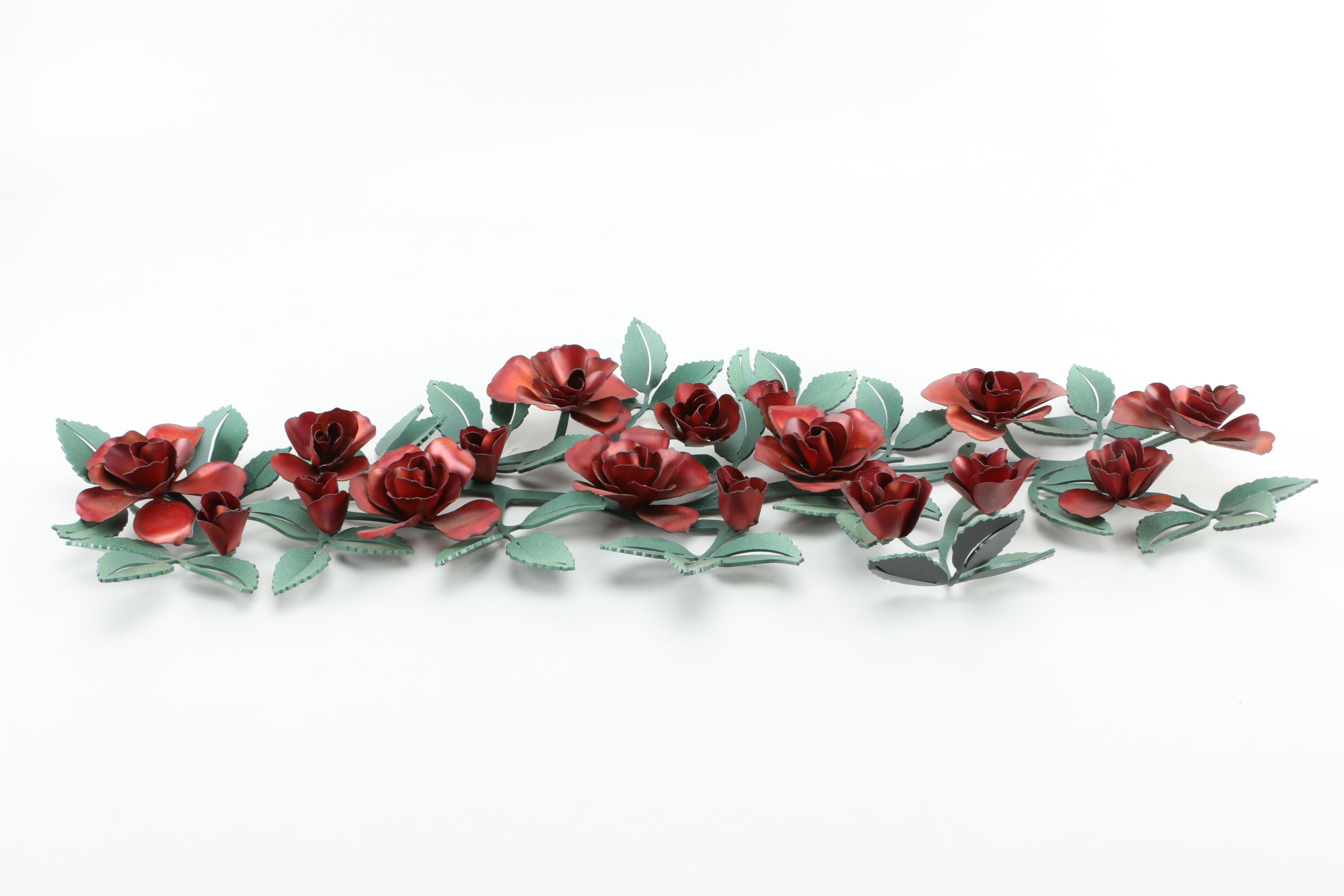 Red Floral Tole Decoration