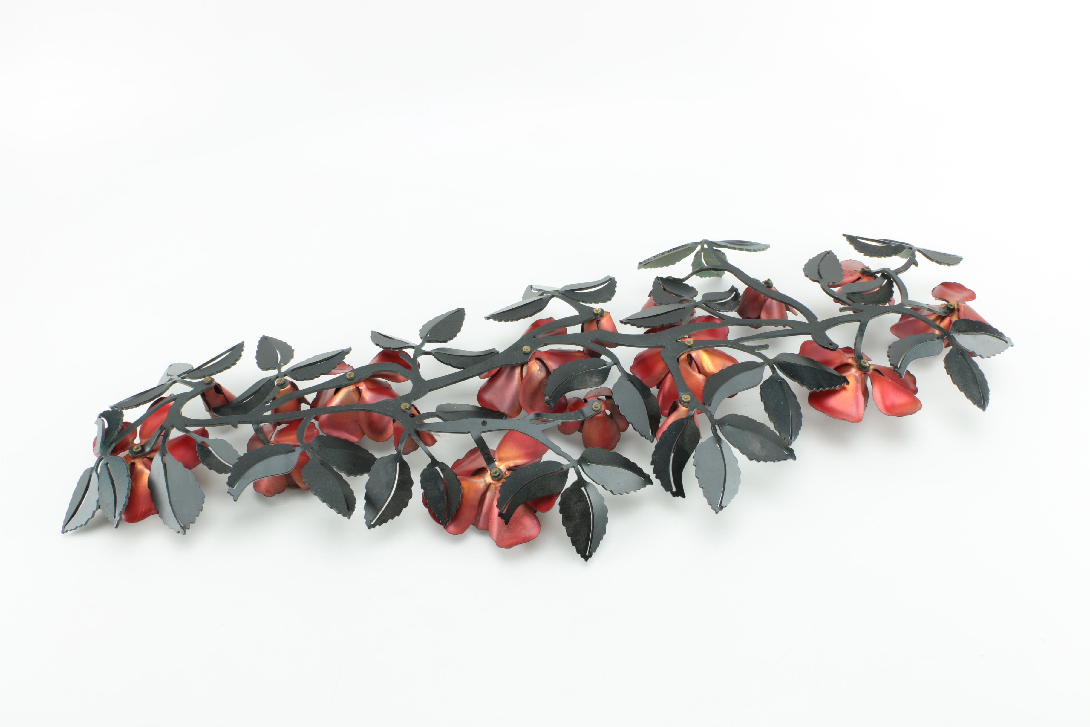 Red Floral Tole Decoration