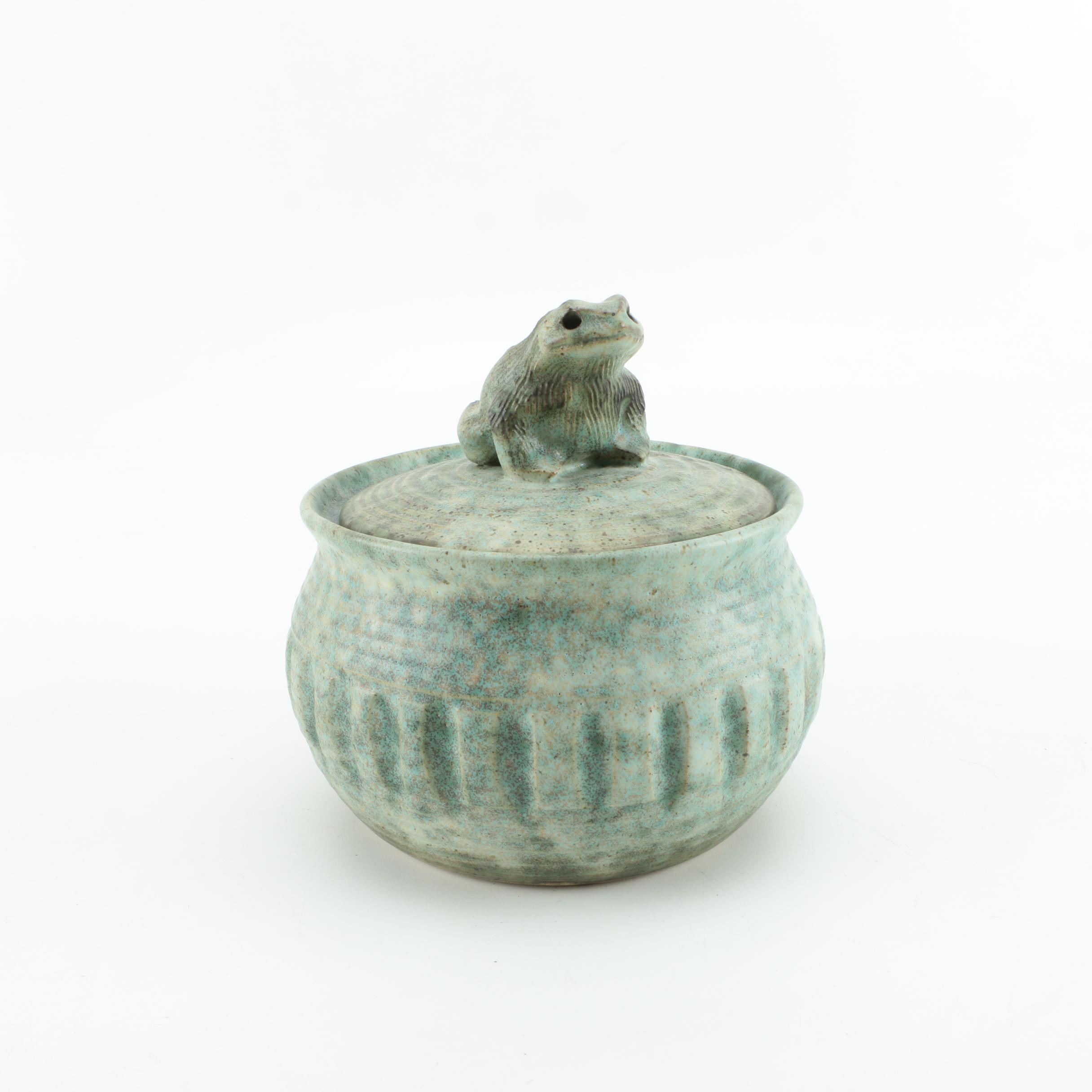 Hand Thrown Stoneware Lidded Bowl