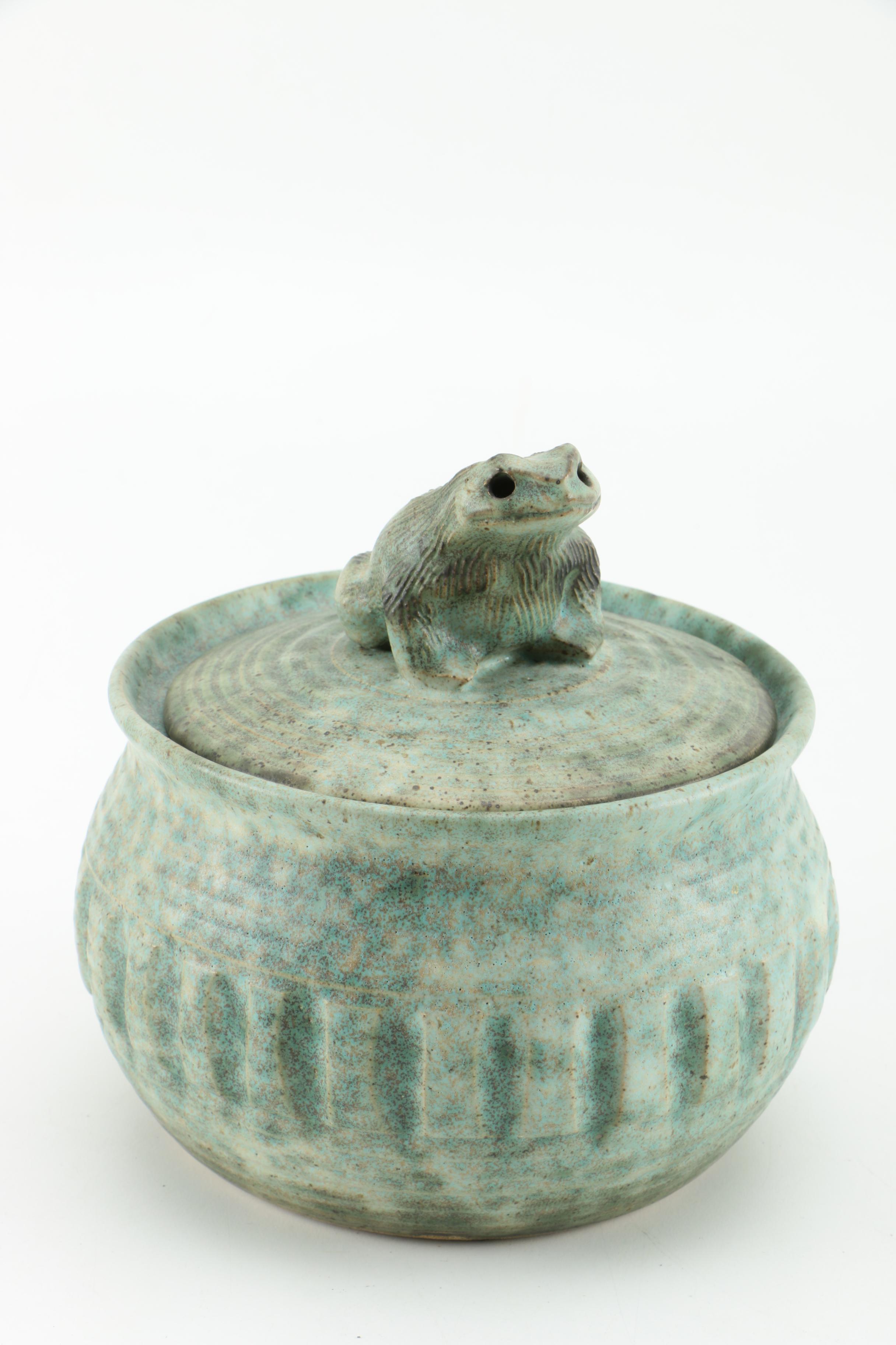 Hand Thrown Stoneware Lidded Bowl