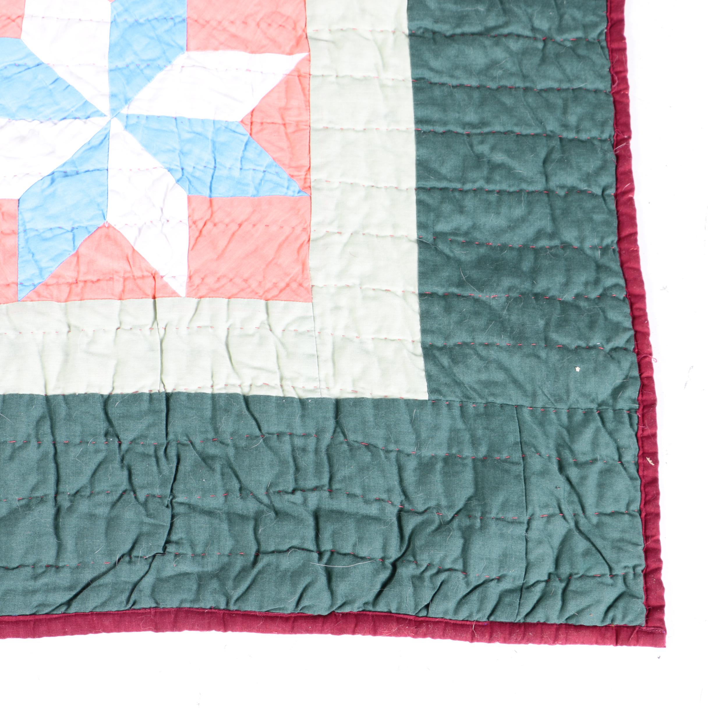 Hand Stitched "Eight Pointed Star" Quilt