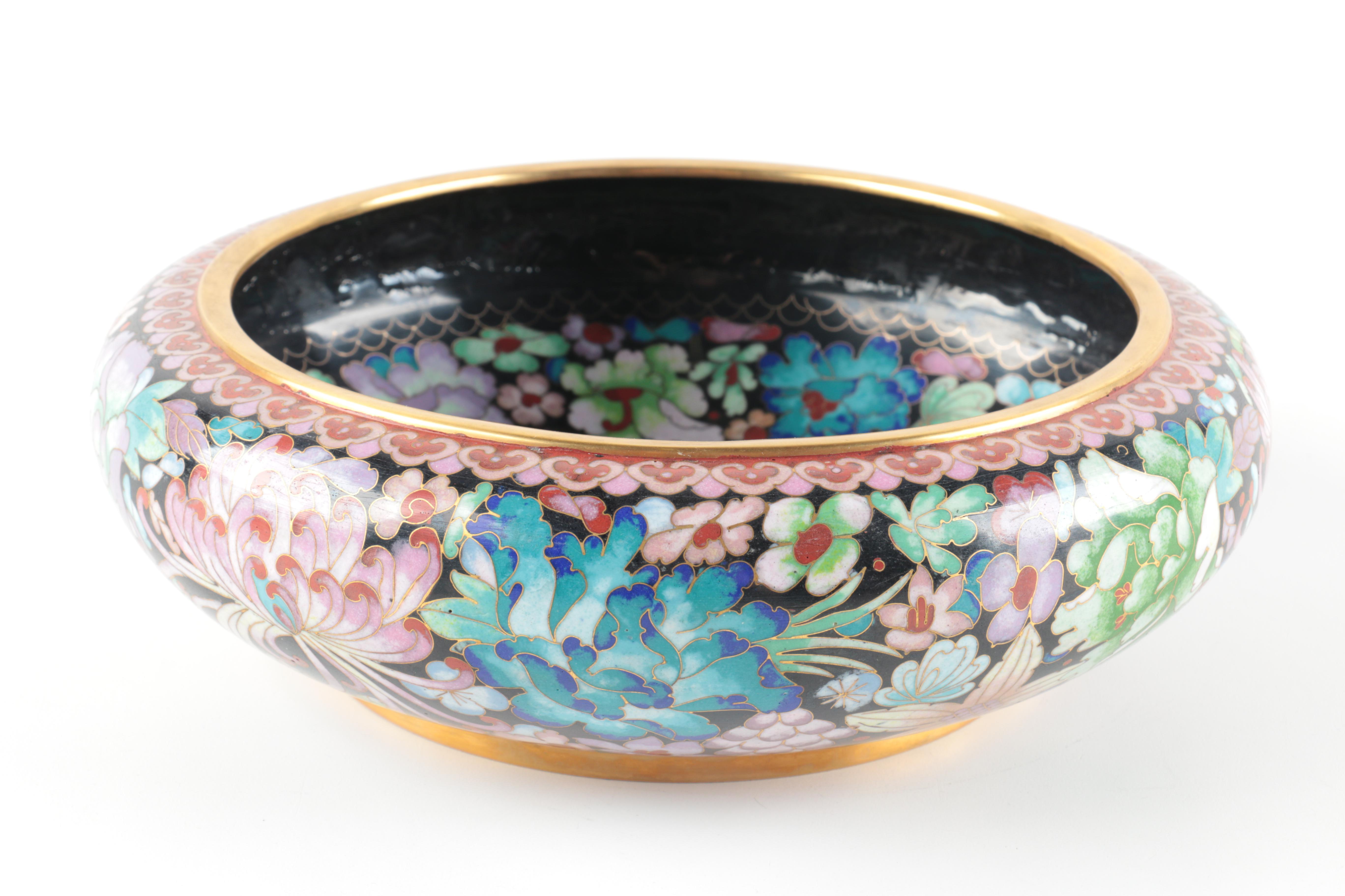 Chinese Cloisonné Brush Washer