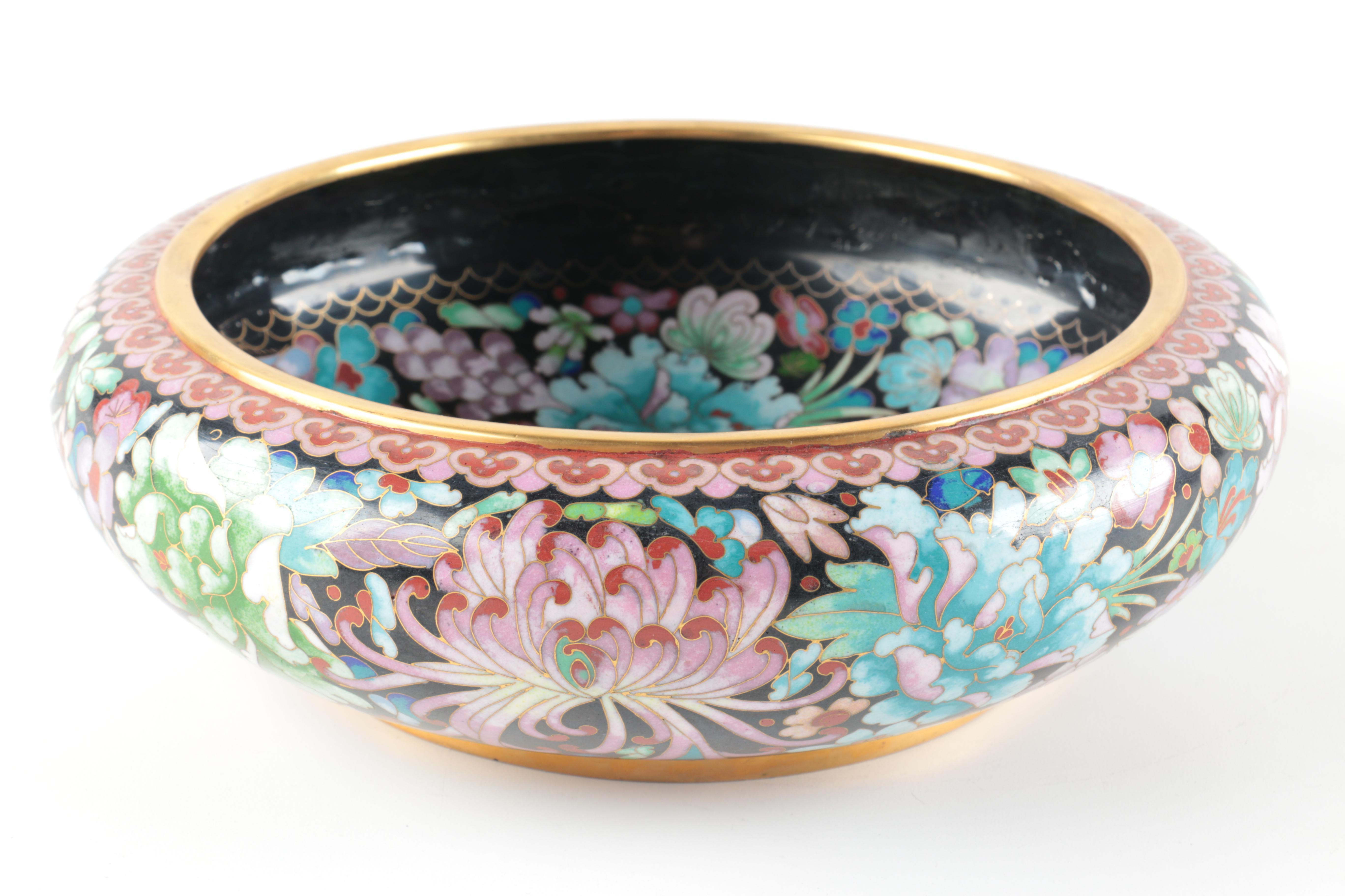 Chinese Cloisonné Brush Washer