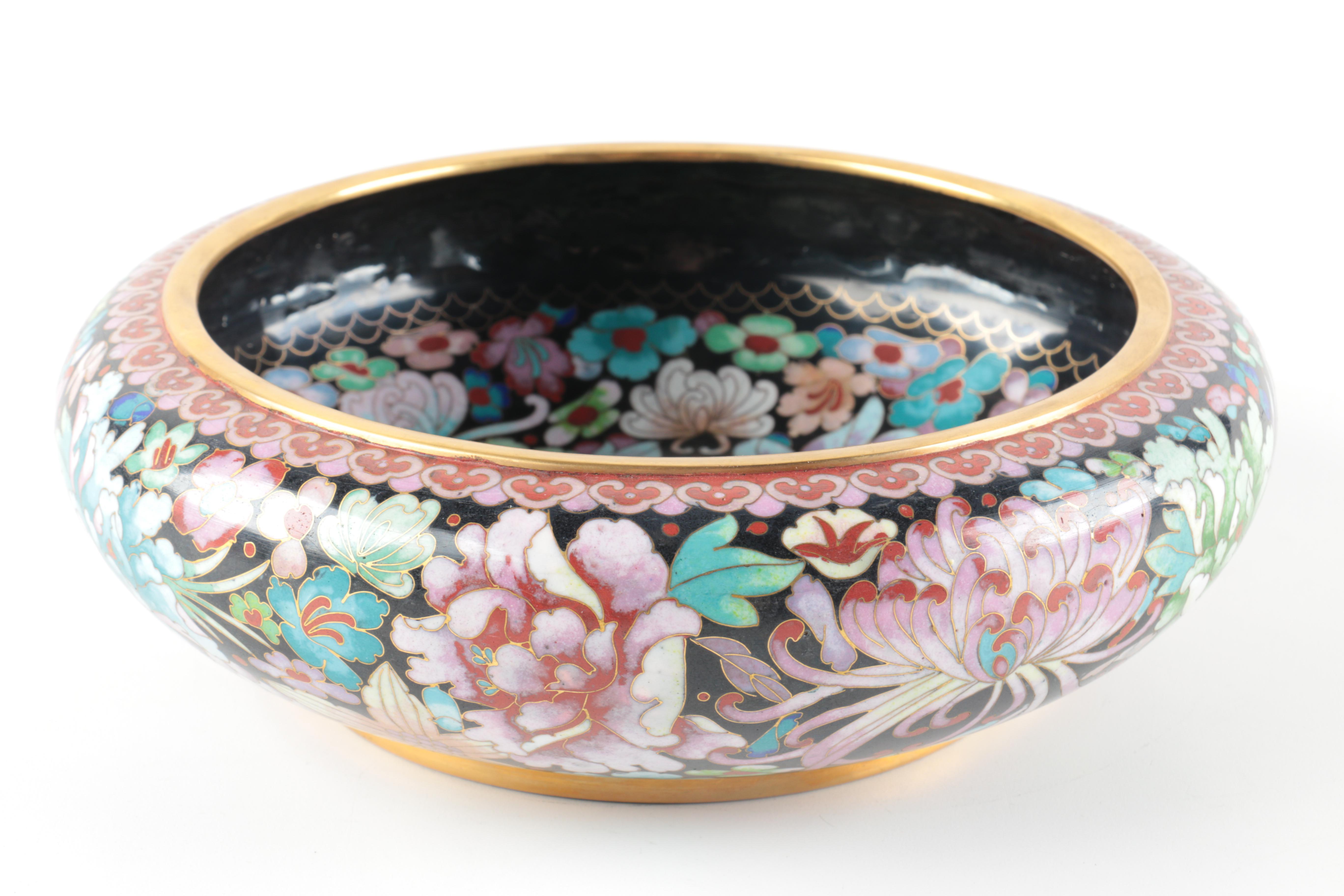 Chinese Cloisonné Brush Washer