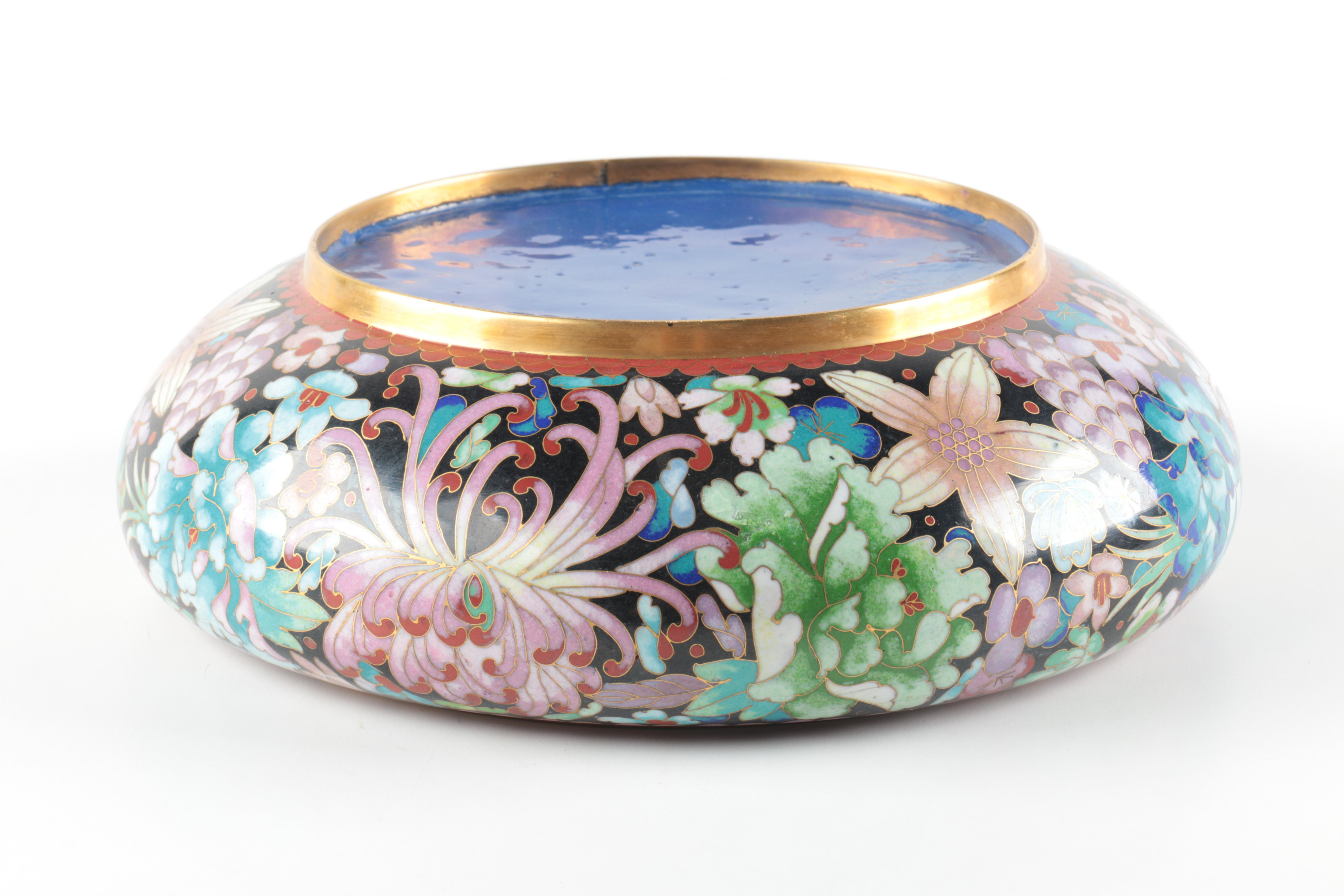 Chinese Cloisonné Brush Washer