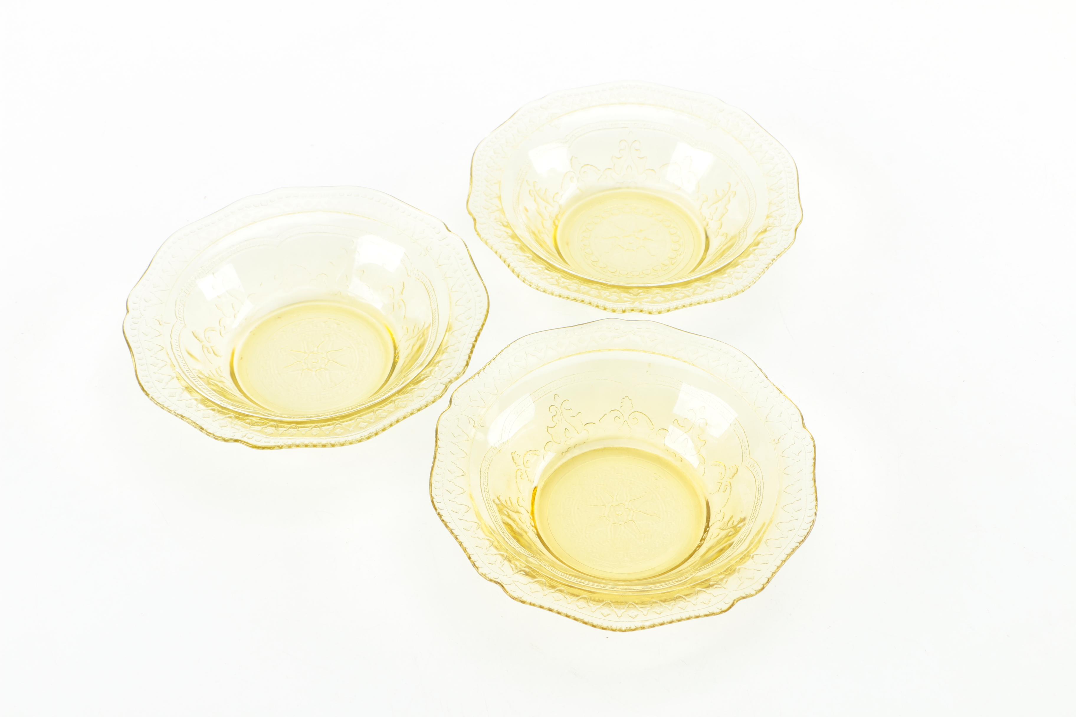 Yellow Depression Glassware