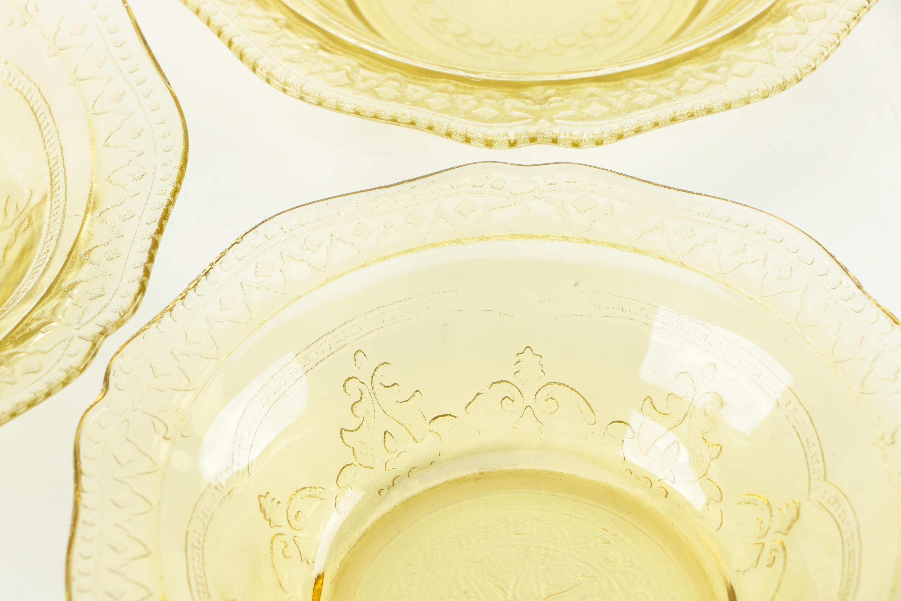 Yellow Depression Glassware