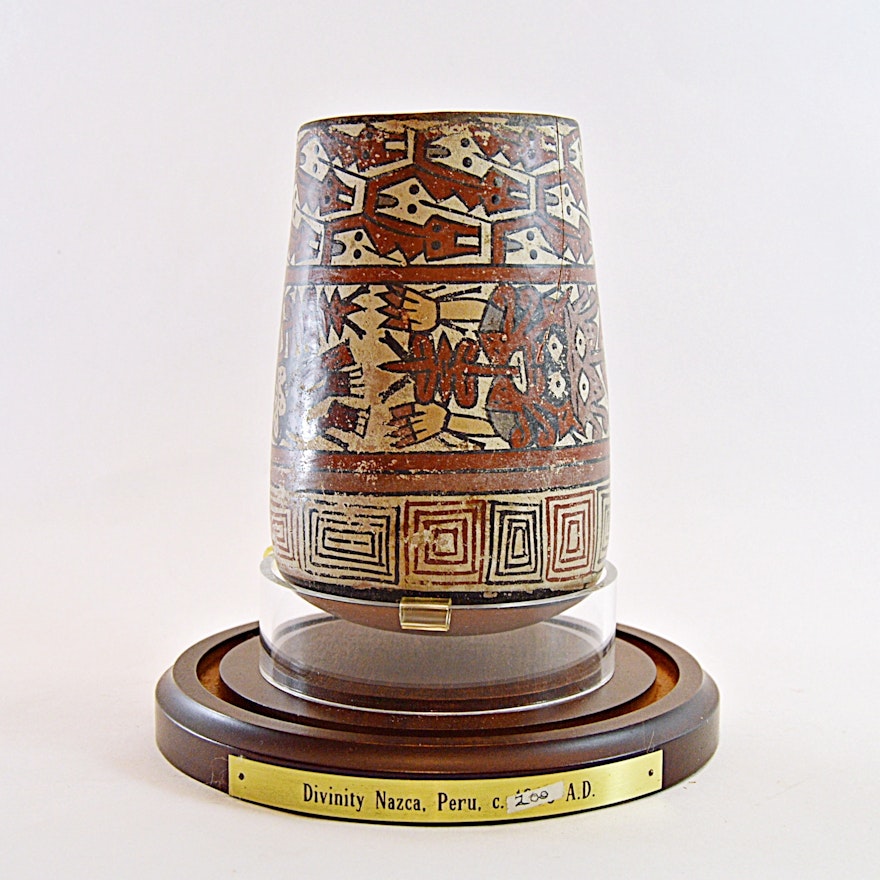 Pre Columbian Peruvian Nazca Pottery Vase