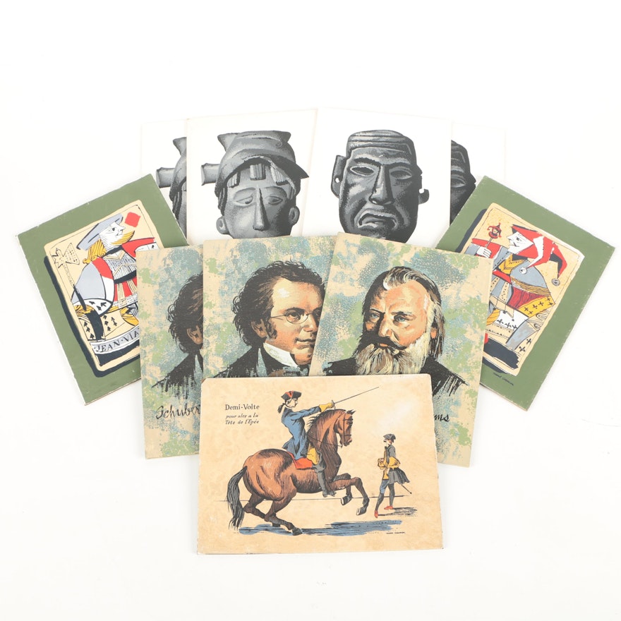 Mark Coomer Serigraphs of Masks and Cards