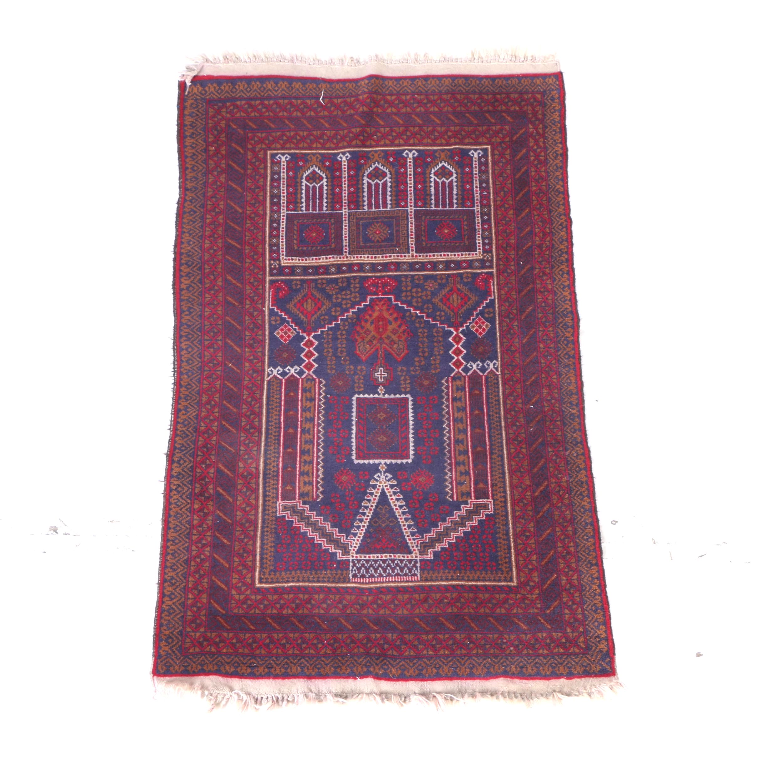 Hand-Knotted Turkish Yagçibedir Prayer Rug