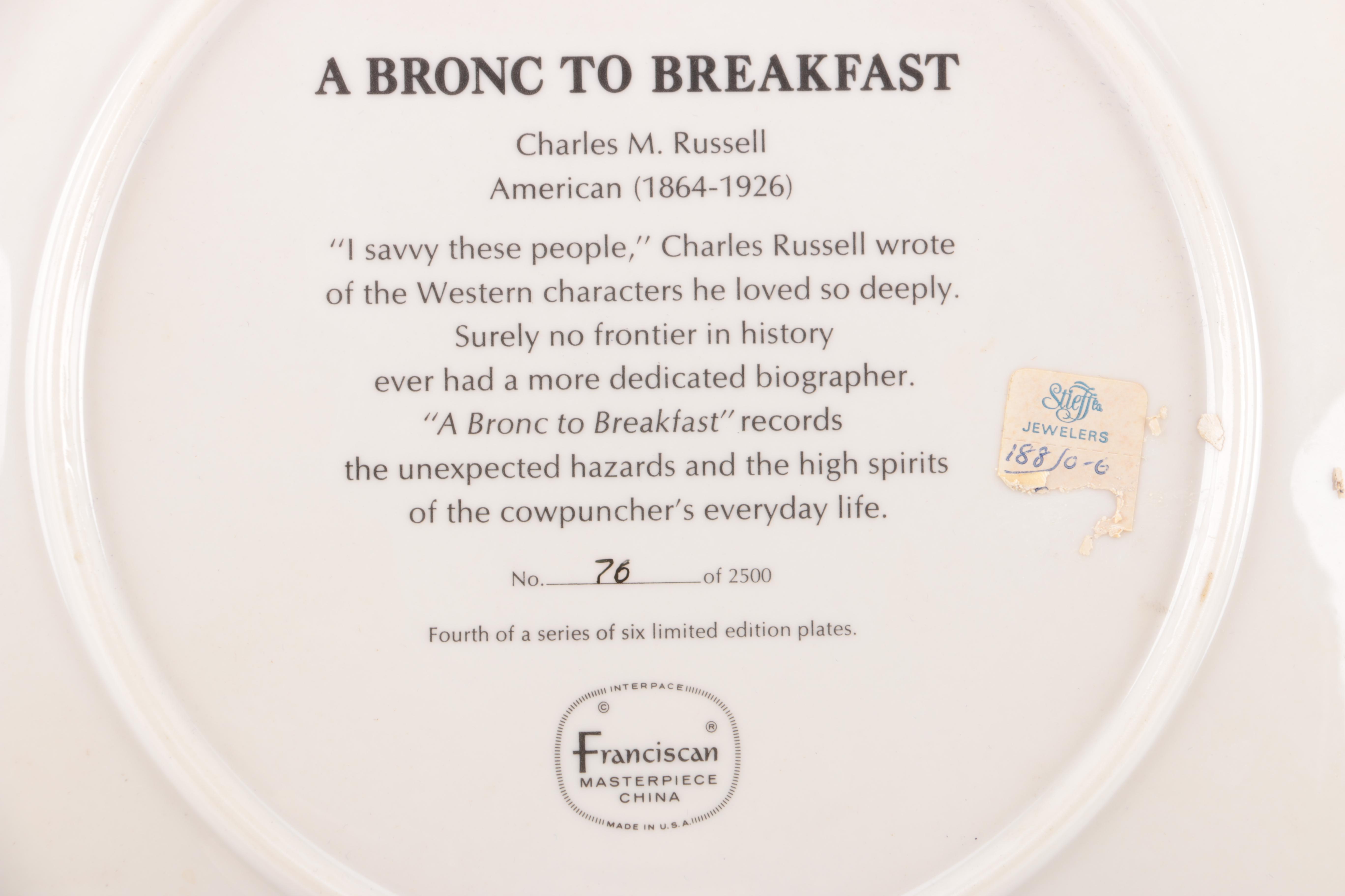 Franciscan Masterpiece China Limited Edition Collector Plates