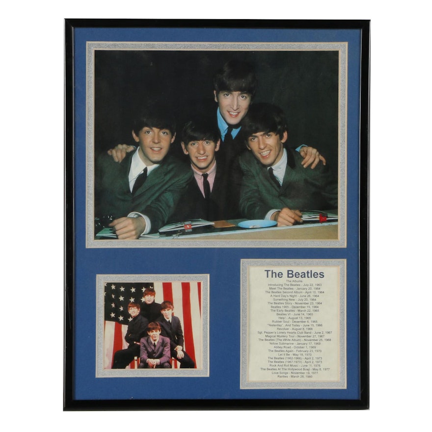 Framed Offset Lithograph Prints of The Beatles