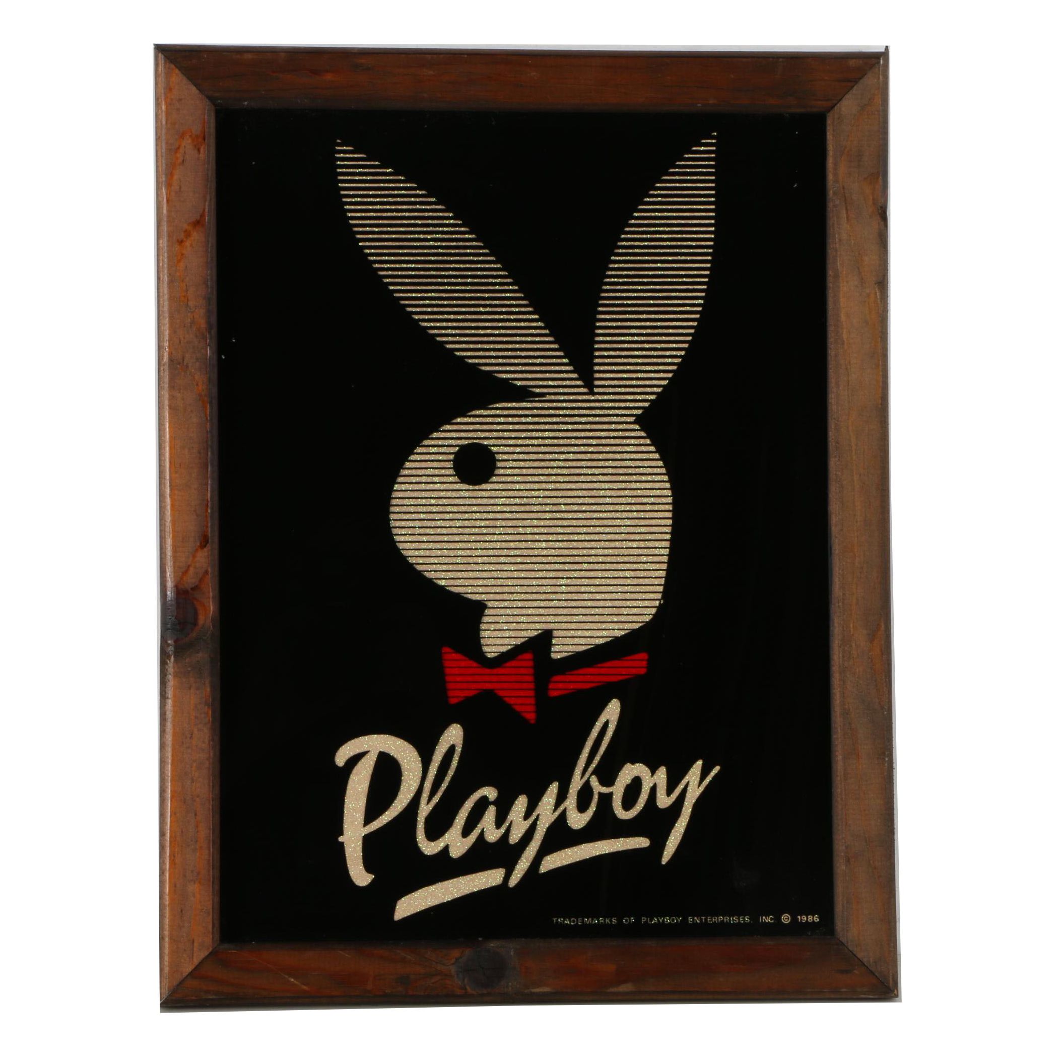 Playboy Bunny Serigraph on Glass