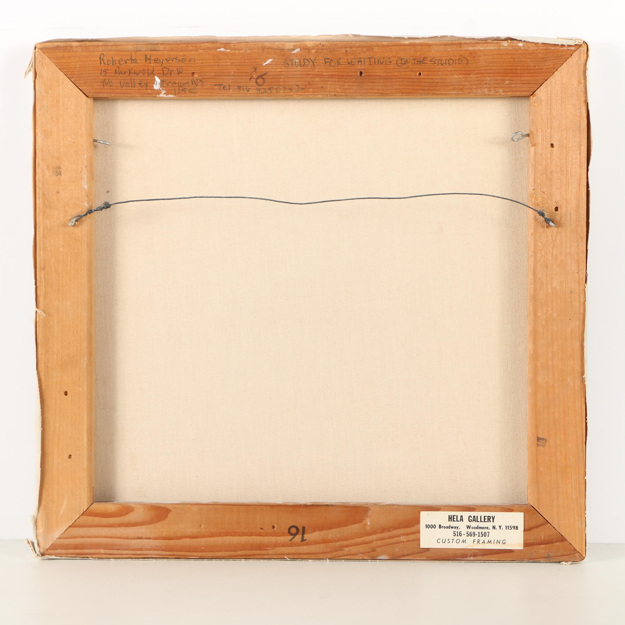 Roberta Meyerson Oil Painting "Study for Waiting (In The Studio)"