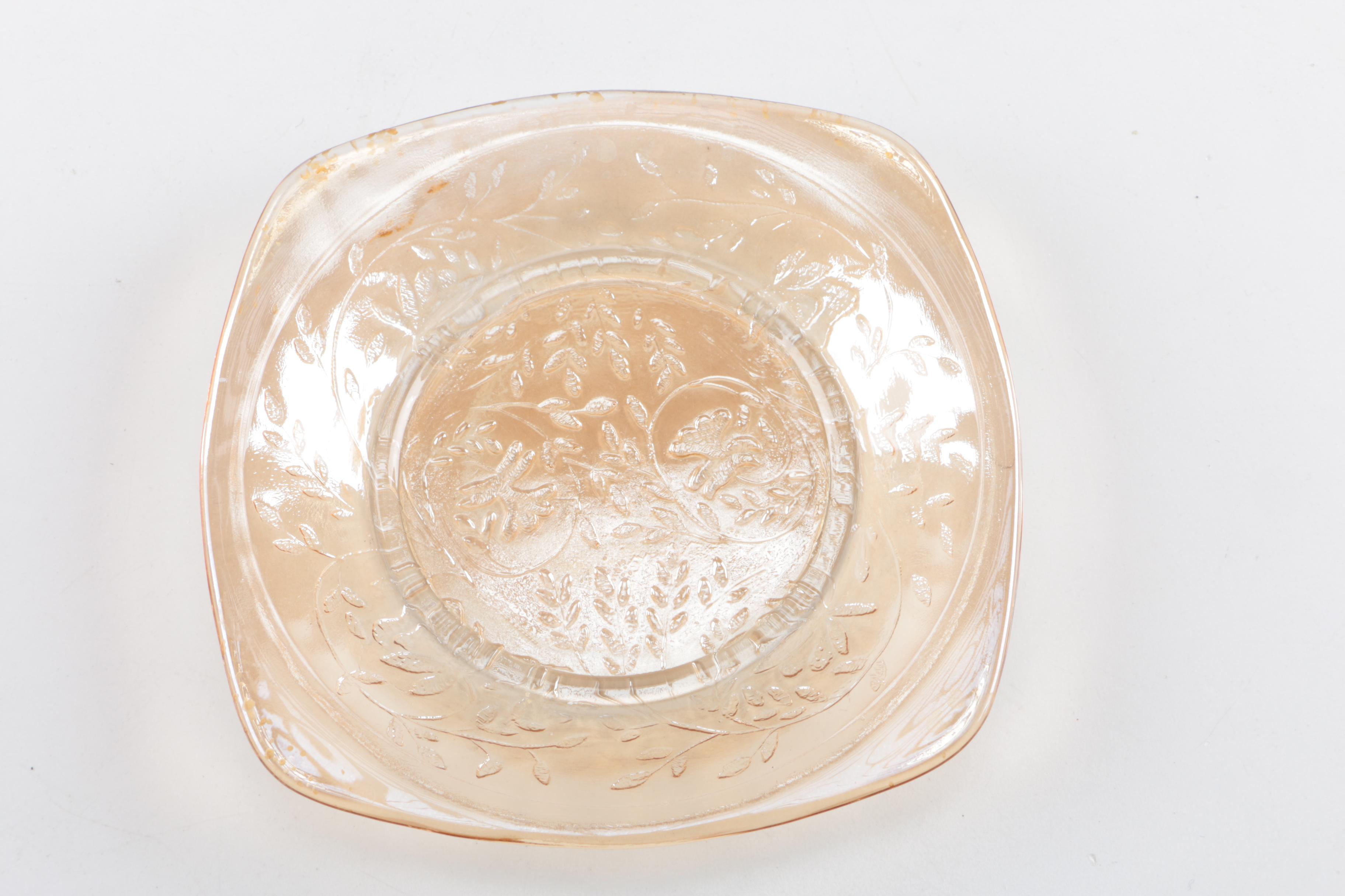 Peach Carnival Glass Tableware