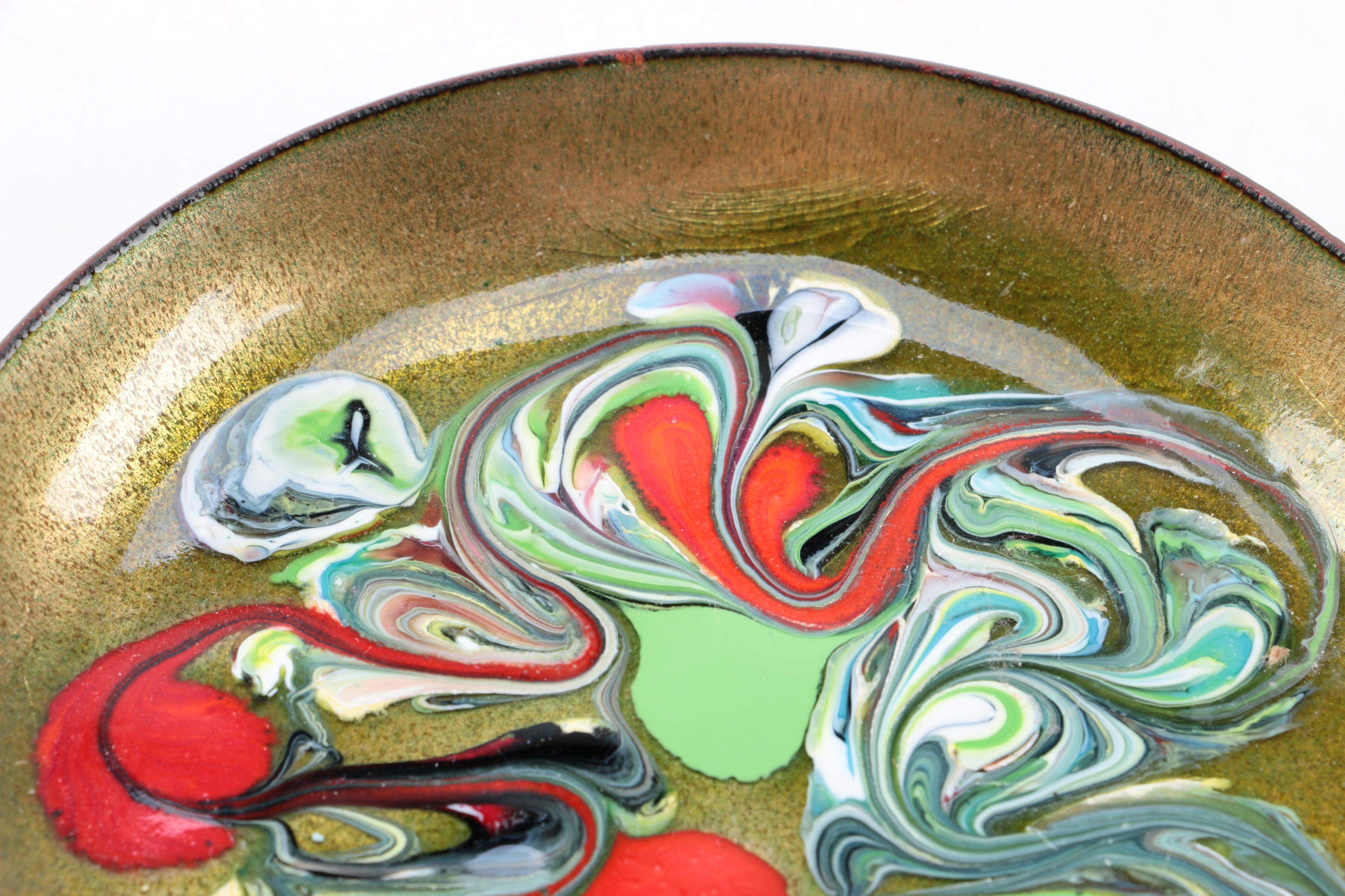 Brightly Colored Enameled Metal Dishes