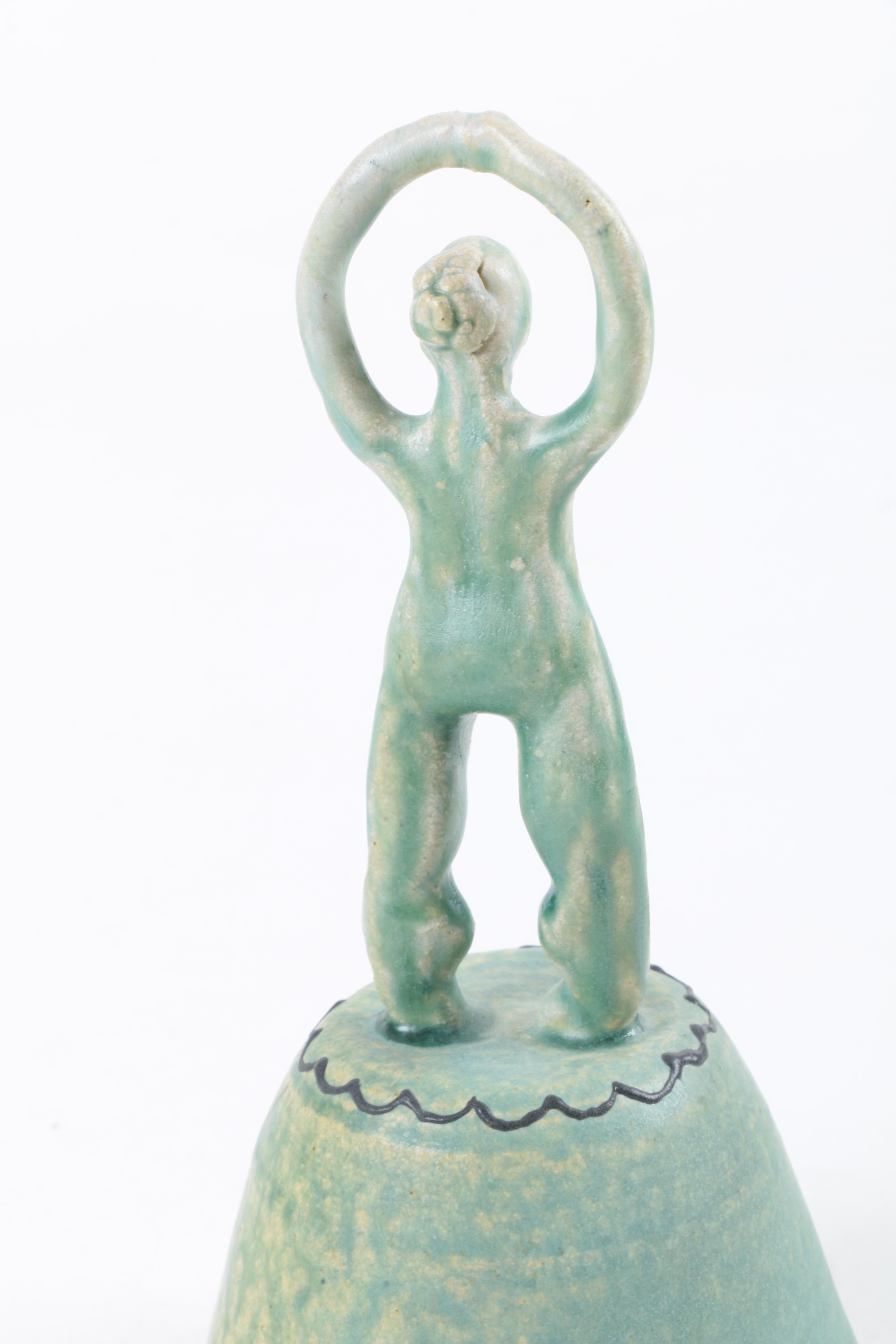 Hand Thrown Stoneware Ballerina Hand Bell