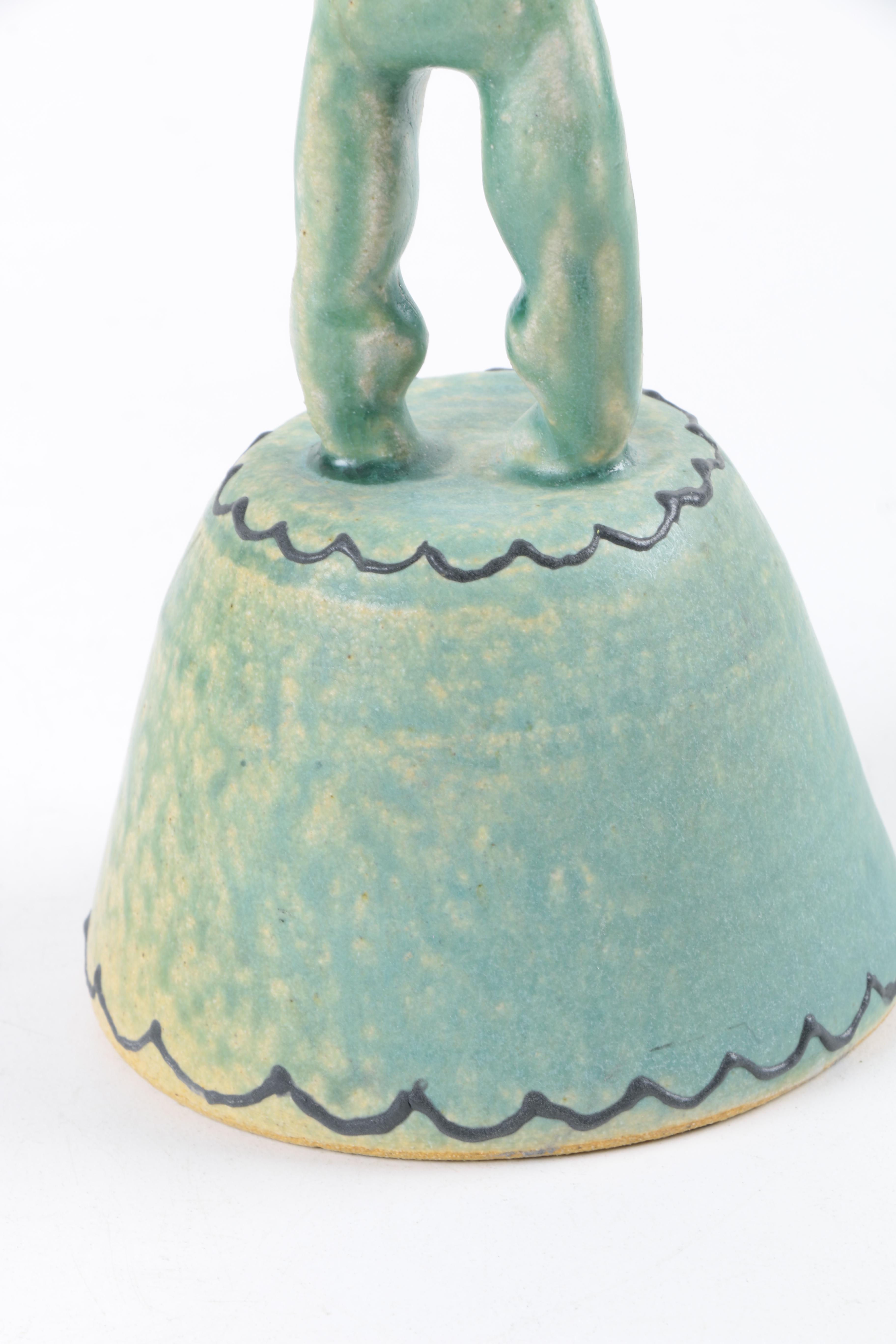 Hand Thrown Stoneware Ballerina Hand Bell
