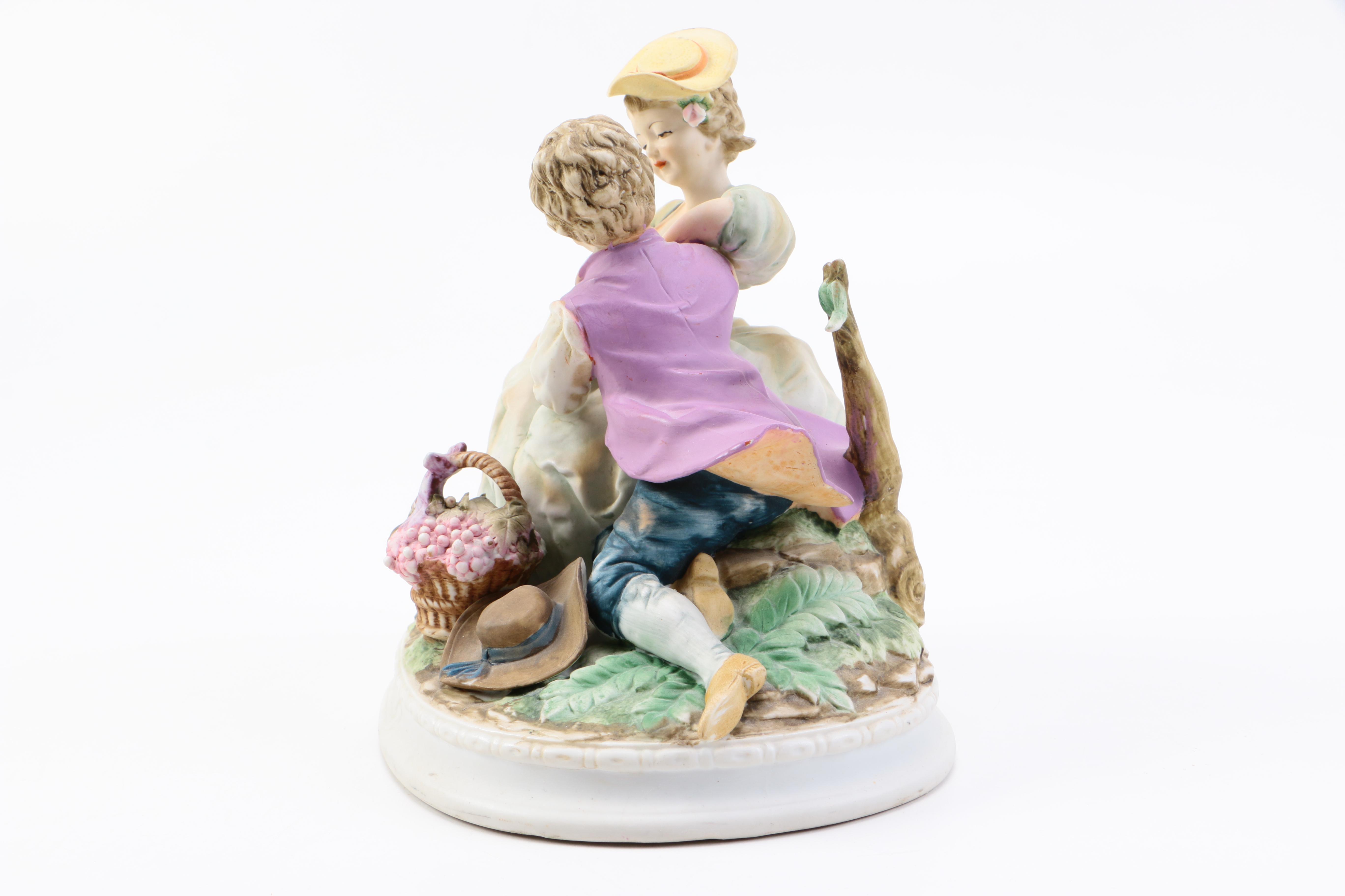 Porcelain Romantic Scene Figurine