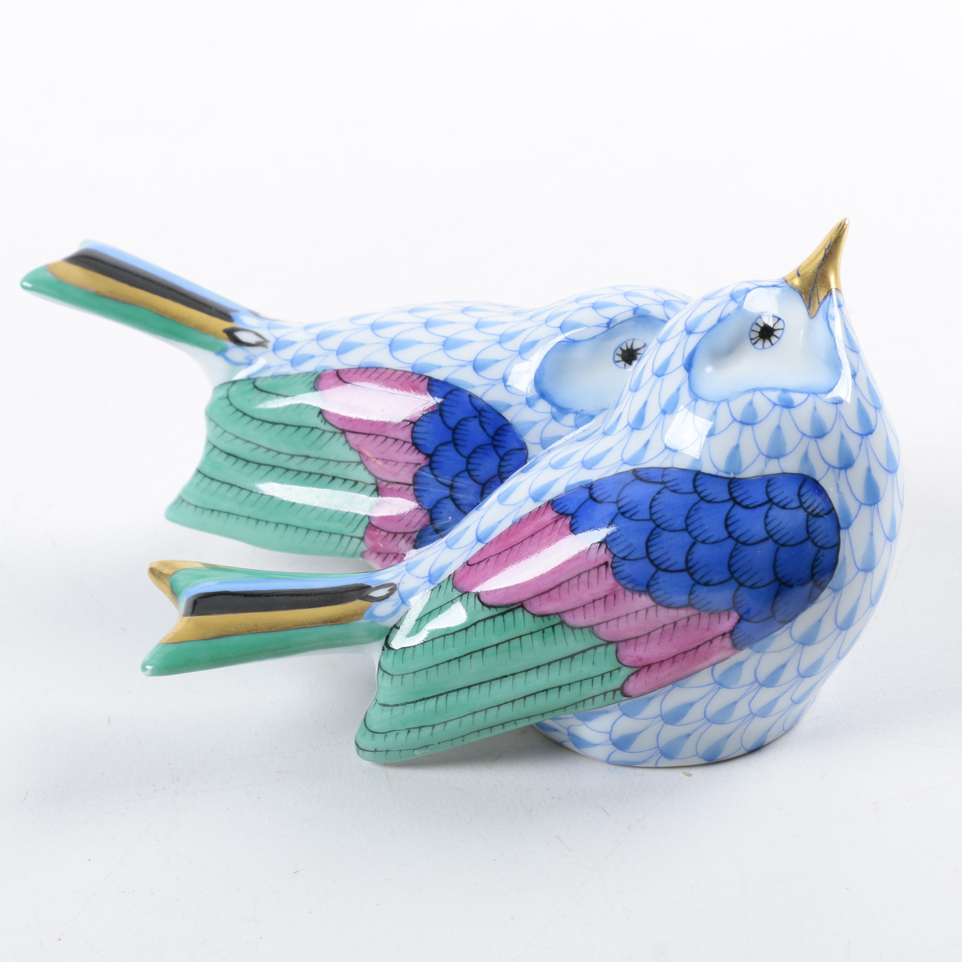 Herend Hungary Porcelain "Love Birds" Figurine