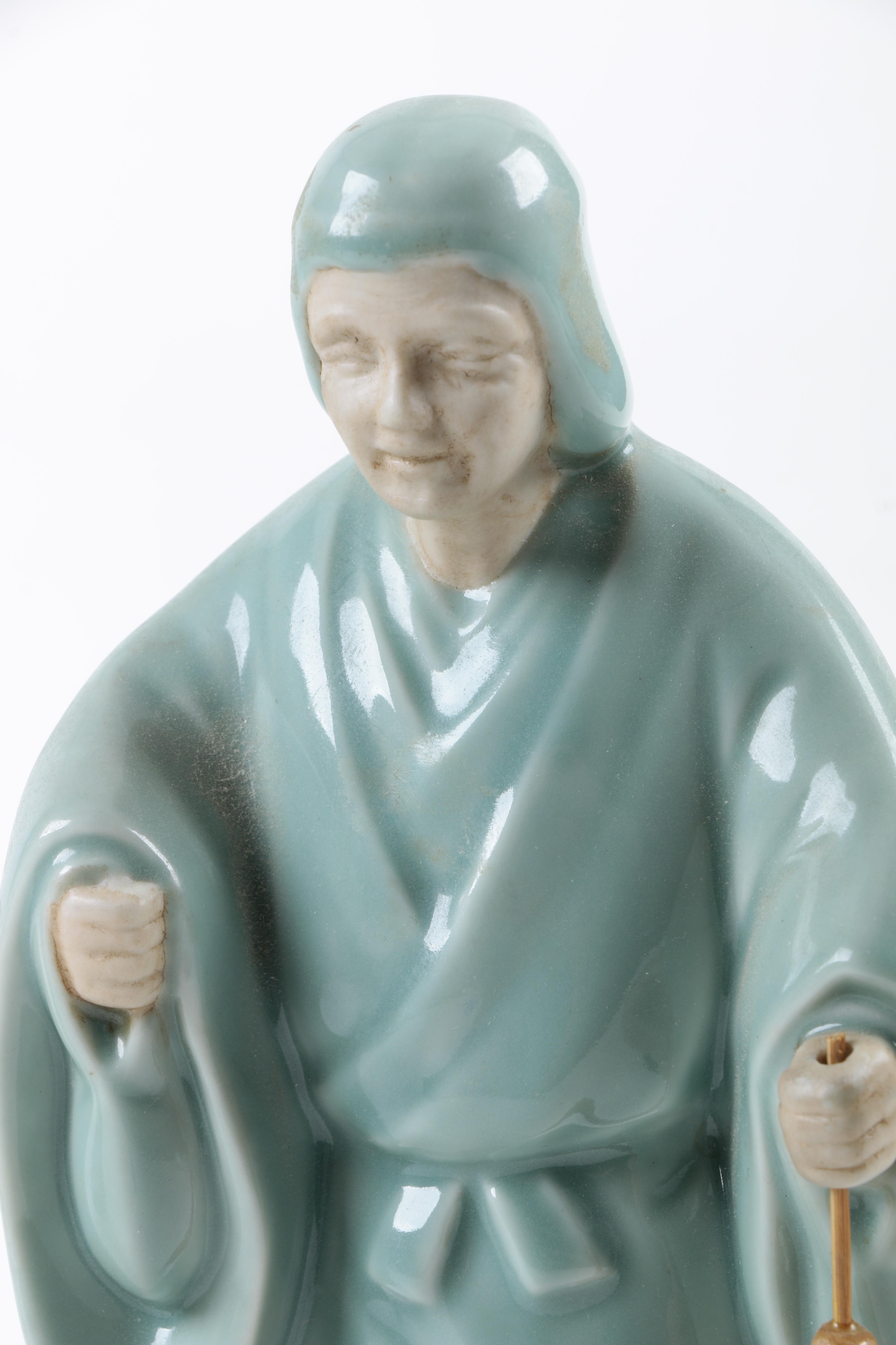 Pair of East Asian Ceramic Figurines