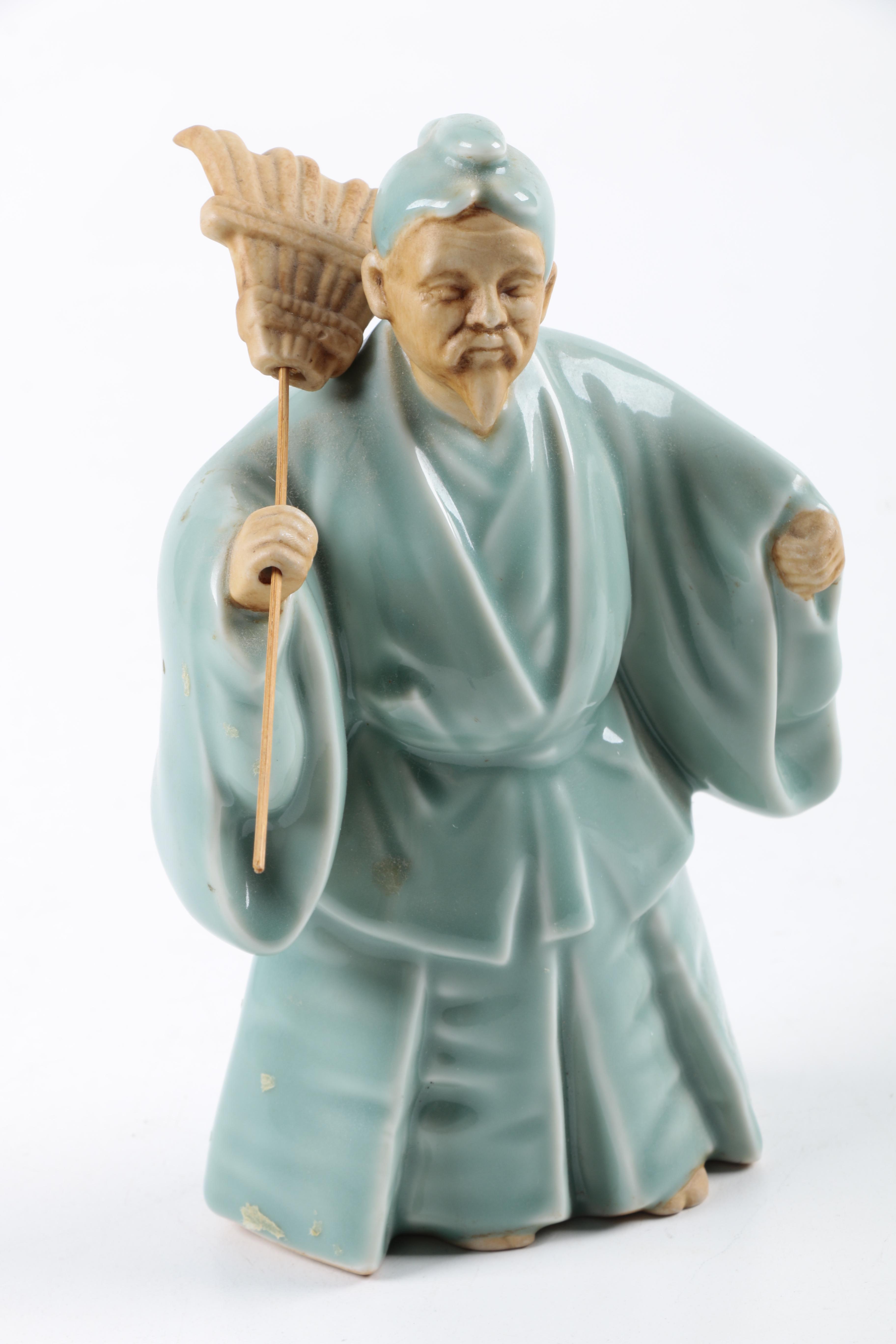 Pair of East Asian Ceramic Figurines