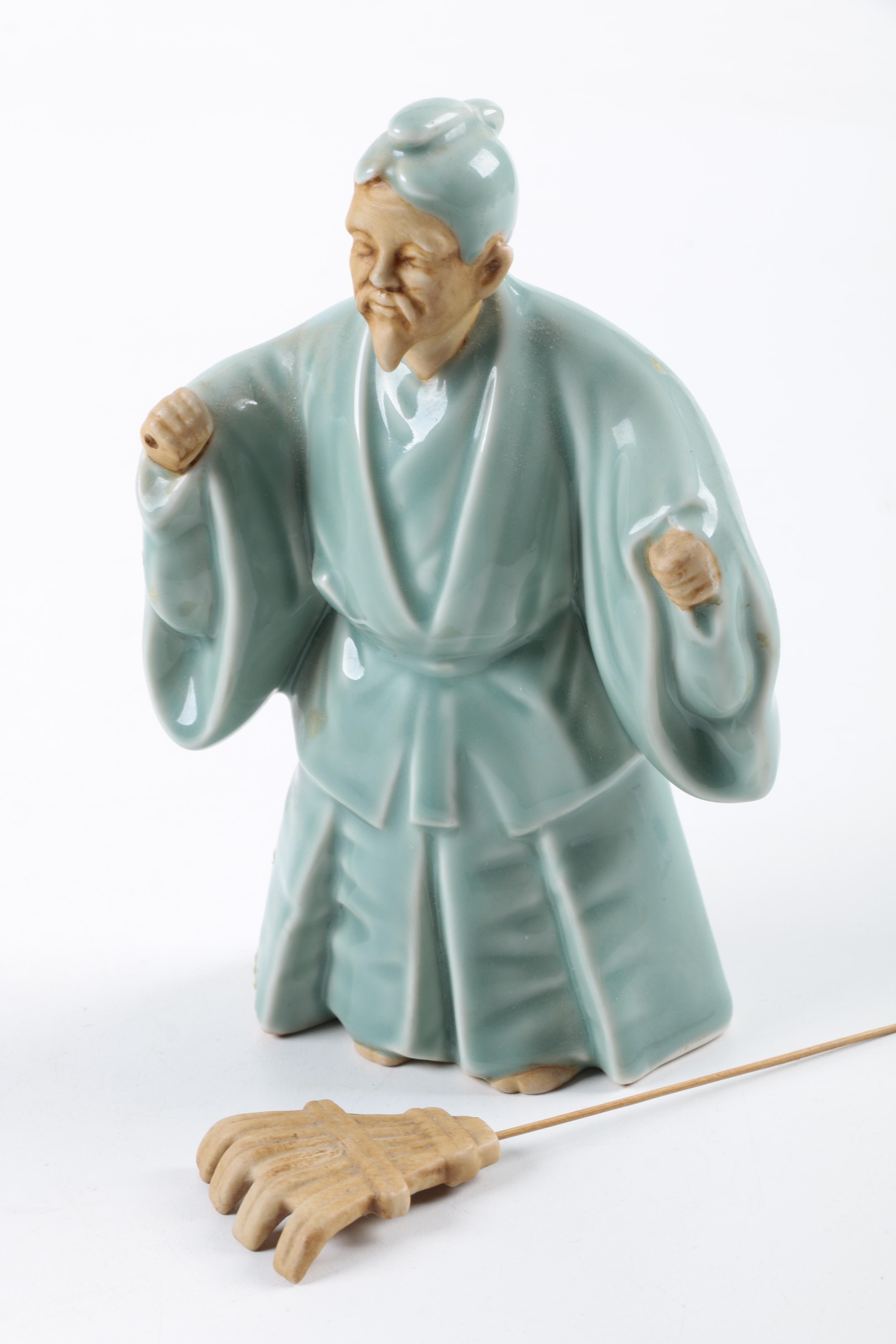 Pair of East Asian Ceramic Figurines