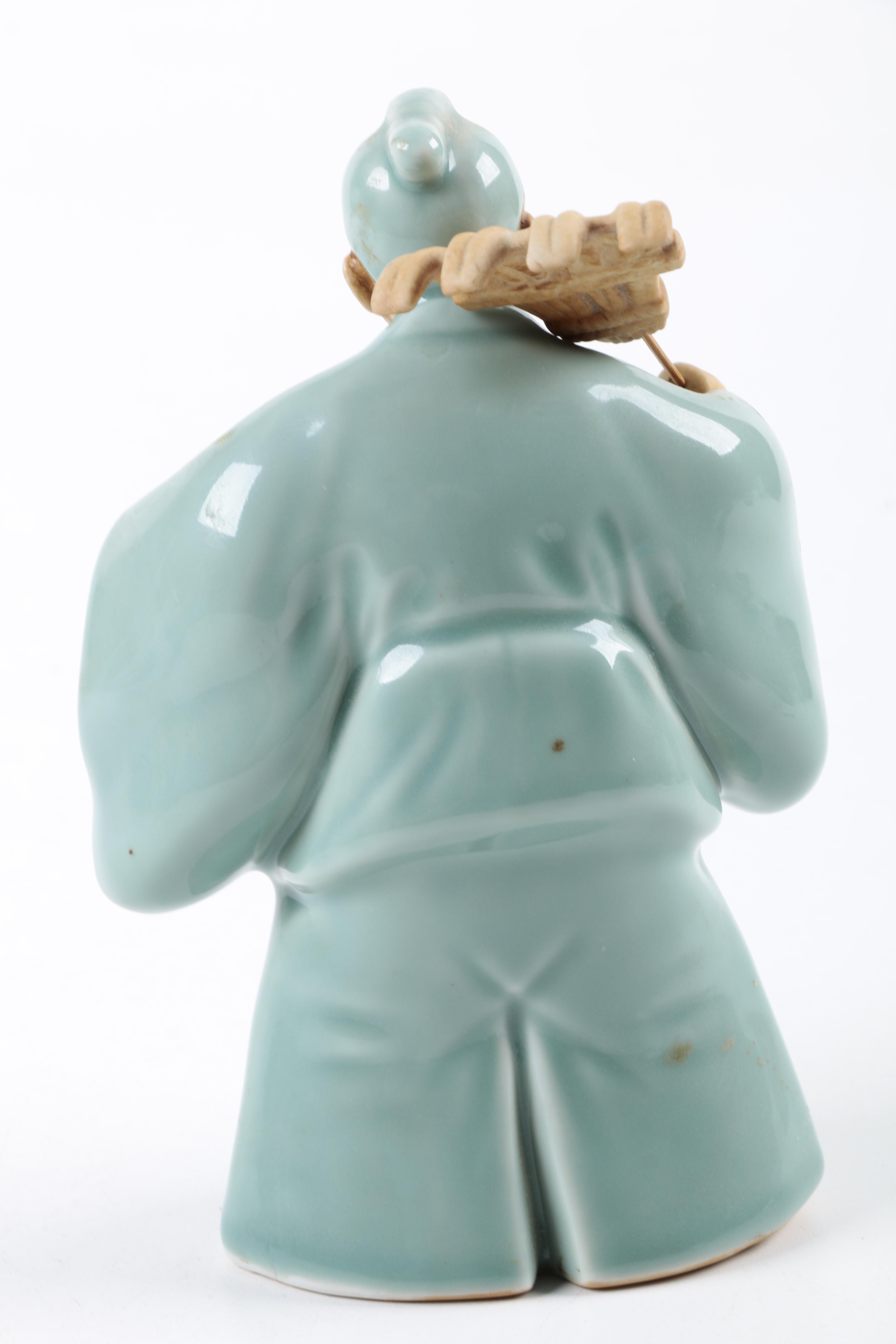 Pair of East Asian Ceramic Figurines