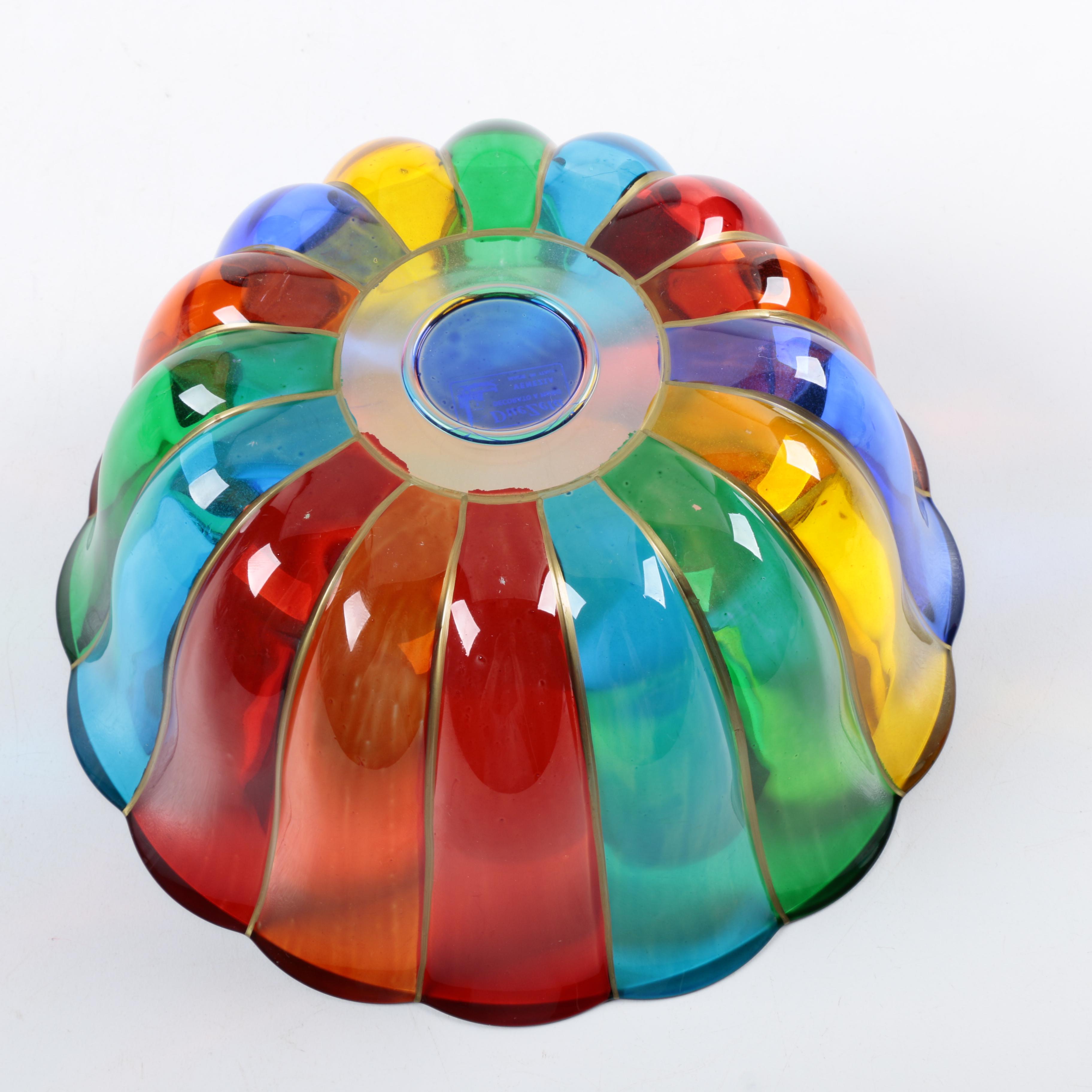 Colorful Hand Made Italian Glass Bowl