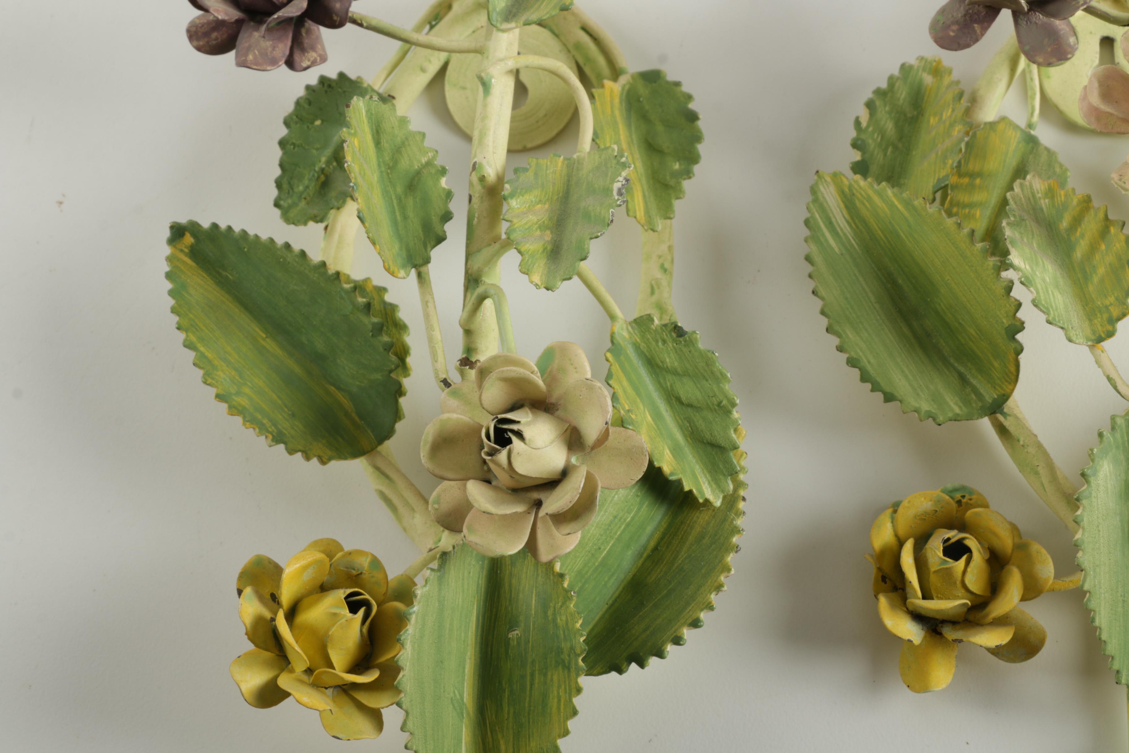 Tole Floral Wall Decor