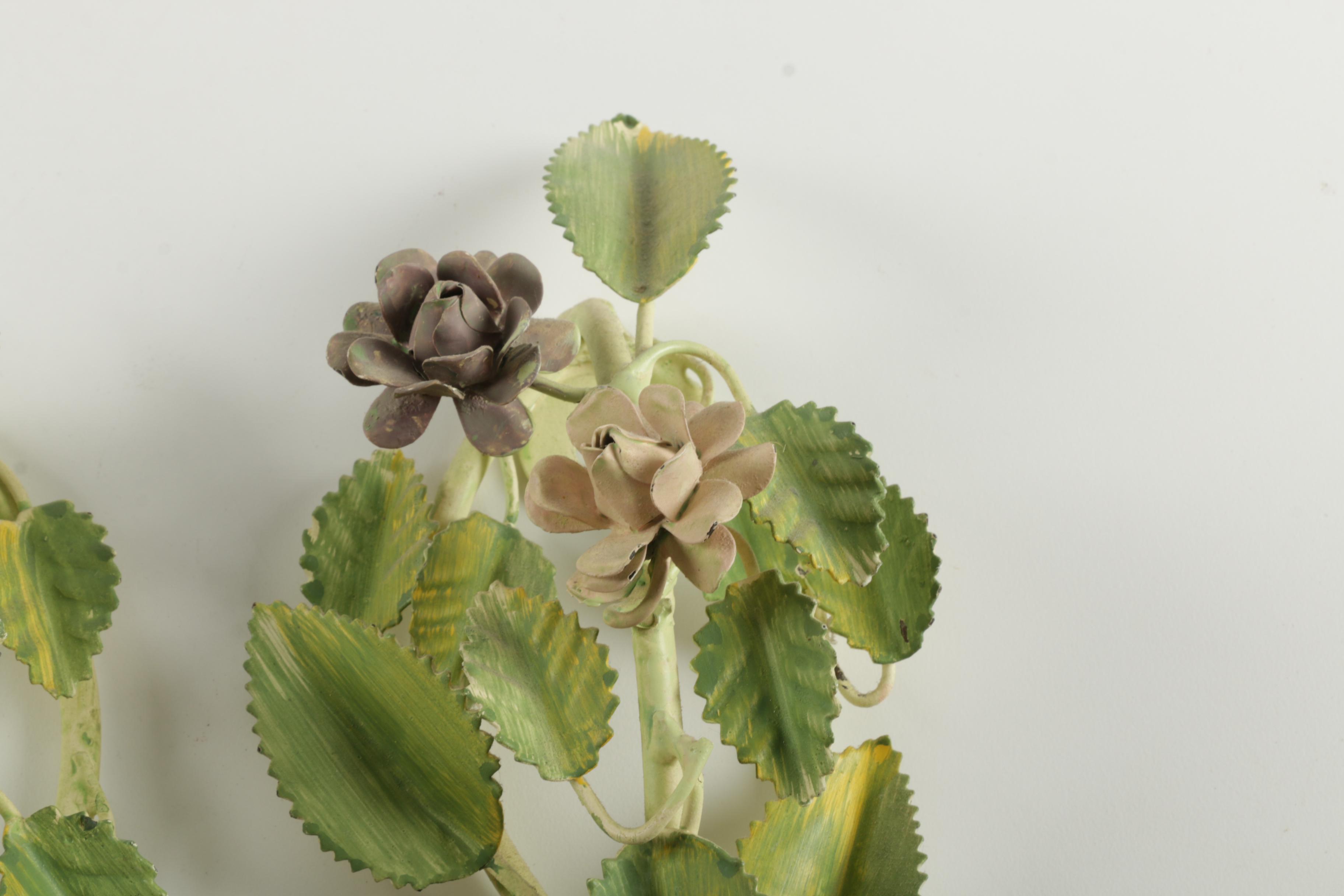 Tole Floral Wall Decor