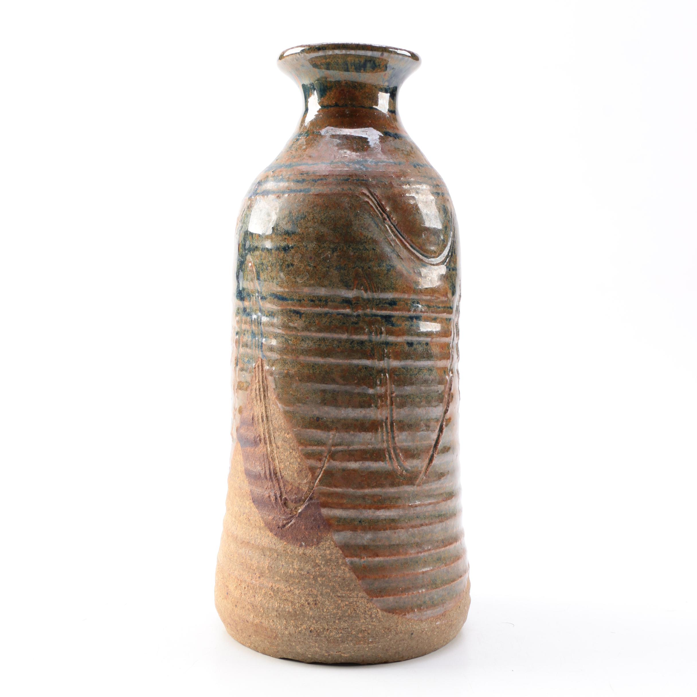 Hand Thrown Stoneware Bowl and Vase