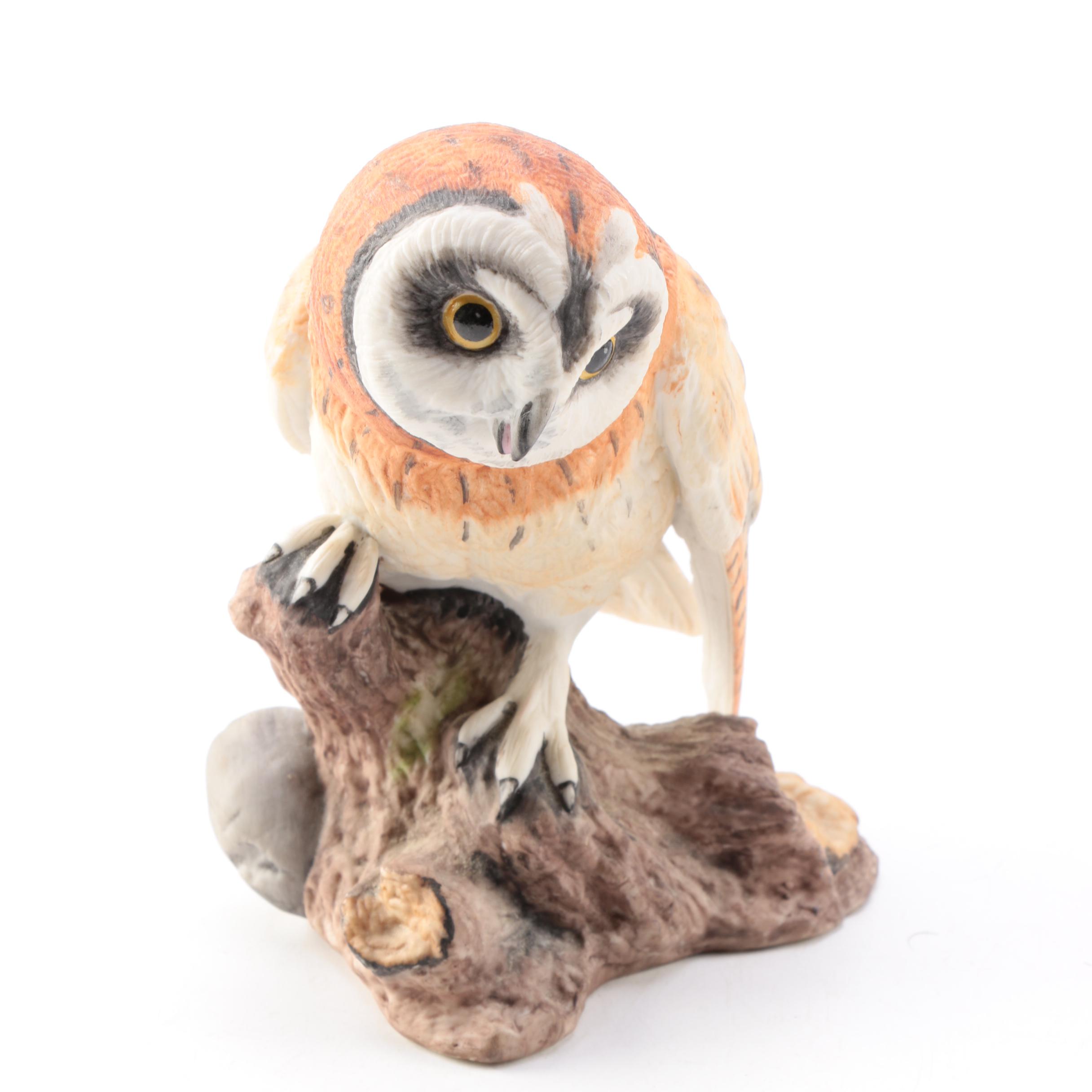 Owl Figurines Including Boehm "American Owl Collection" Figures