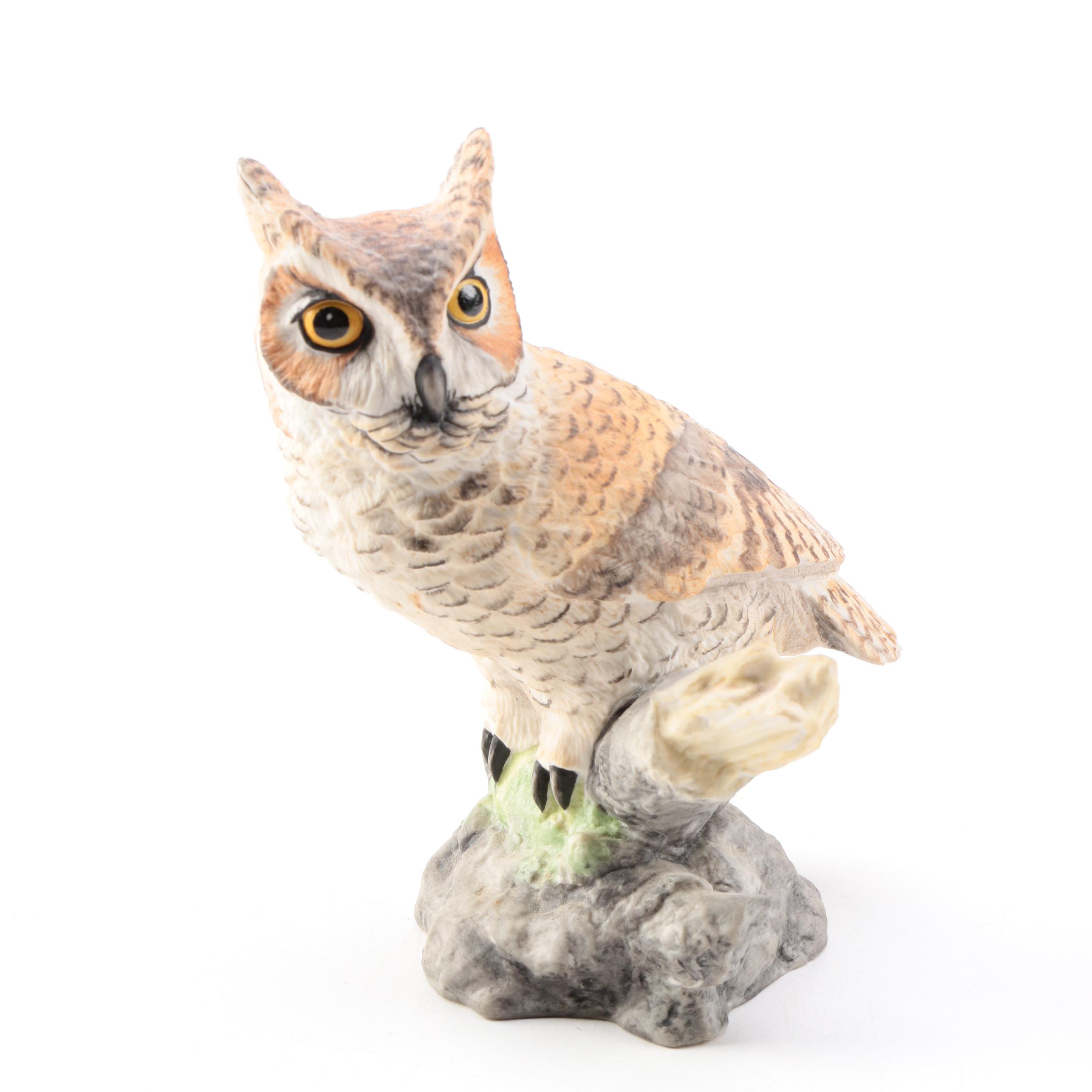 Owl Figurines Including Boehm "American Owl Collection" Figures