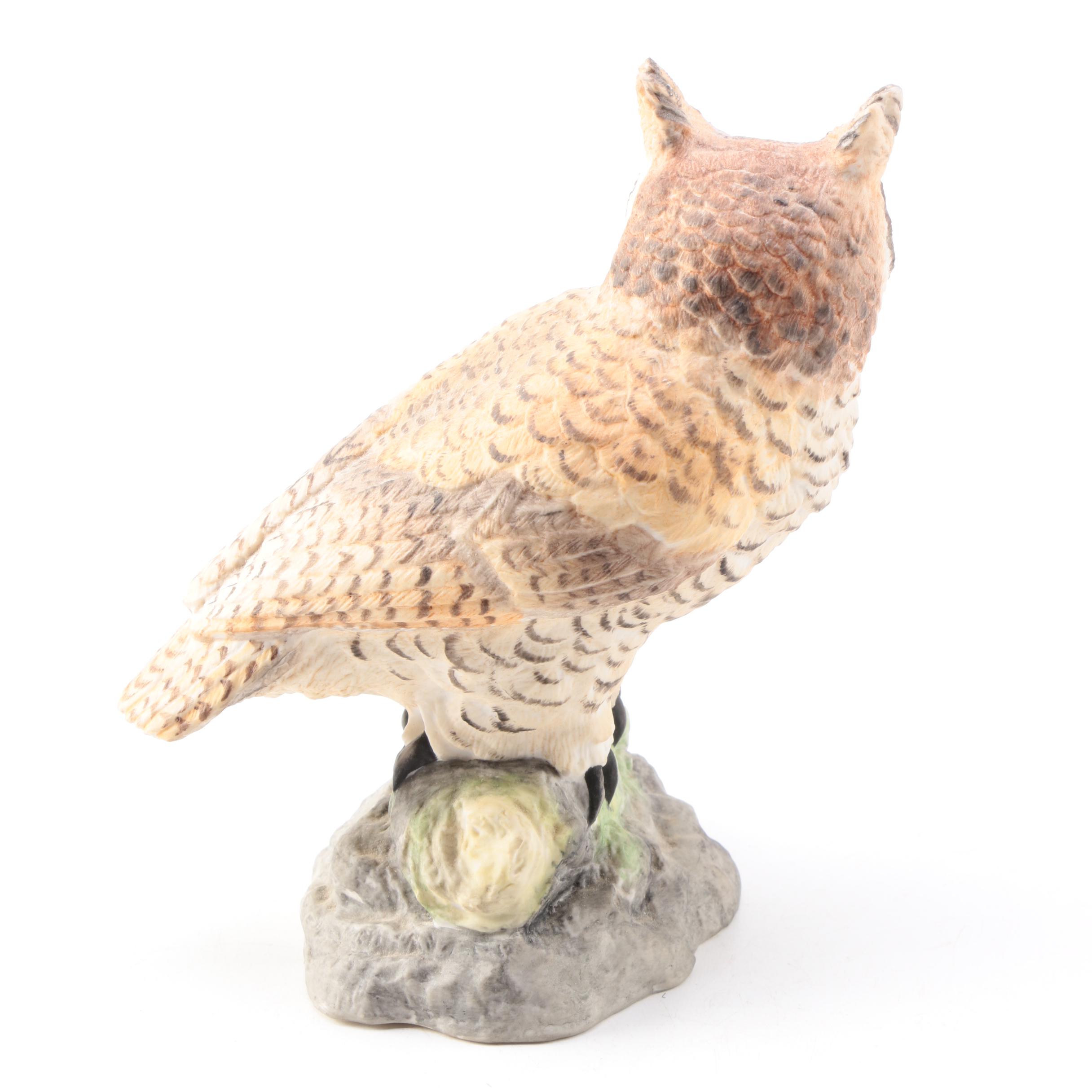 Owl Figurines Including Boehm "American Owl Collection" Figures