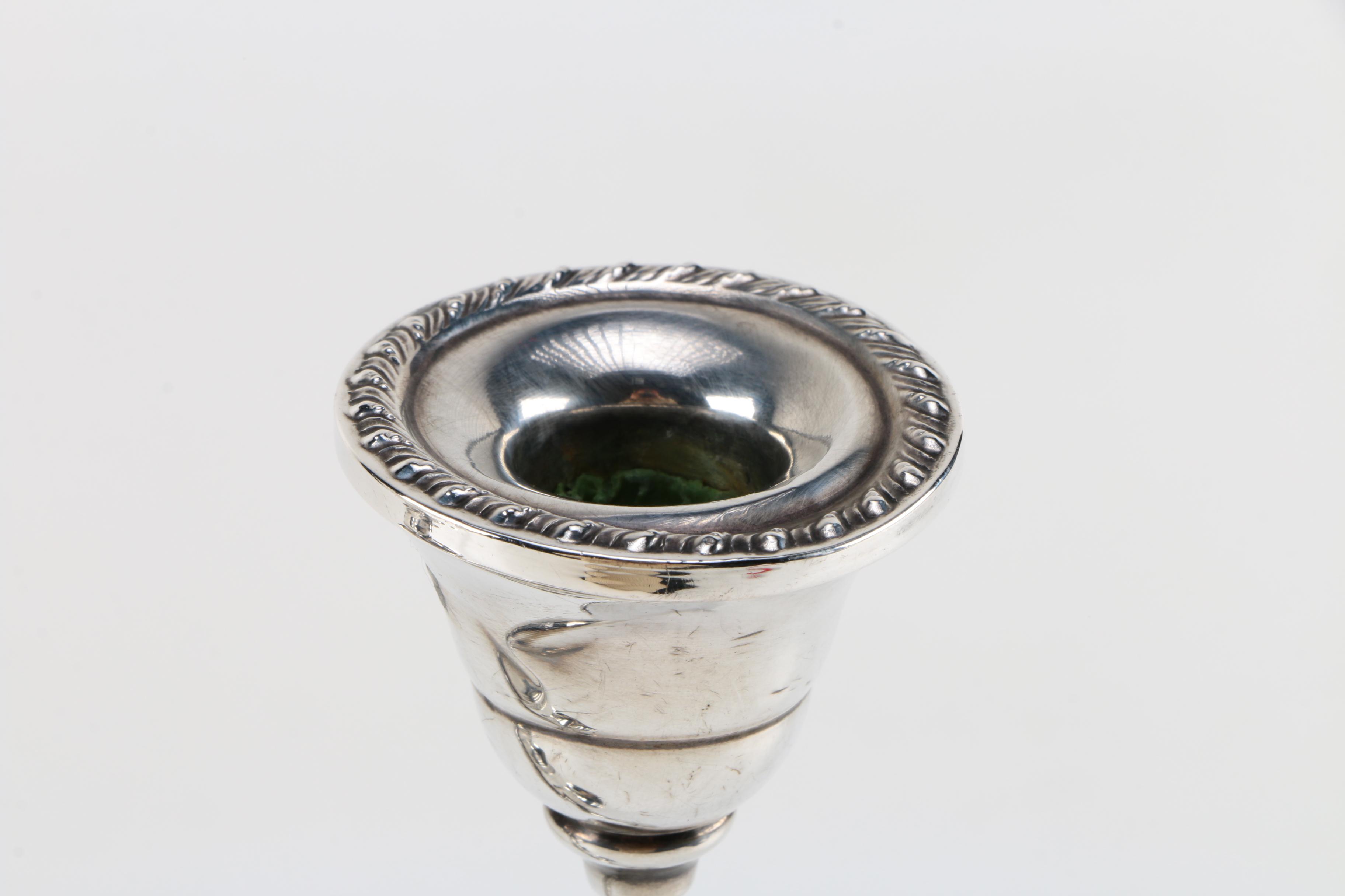 Pair of Vintage Mueck-Carey Co. Weighted Sterling Silver Candelabra