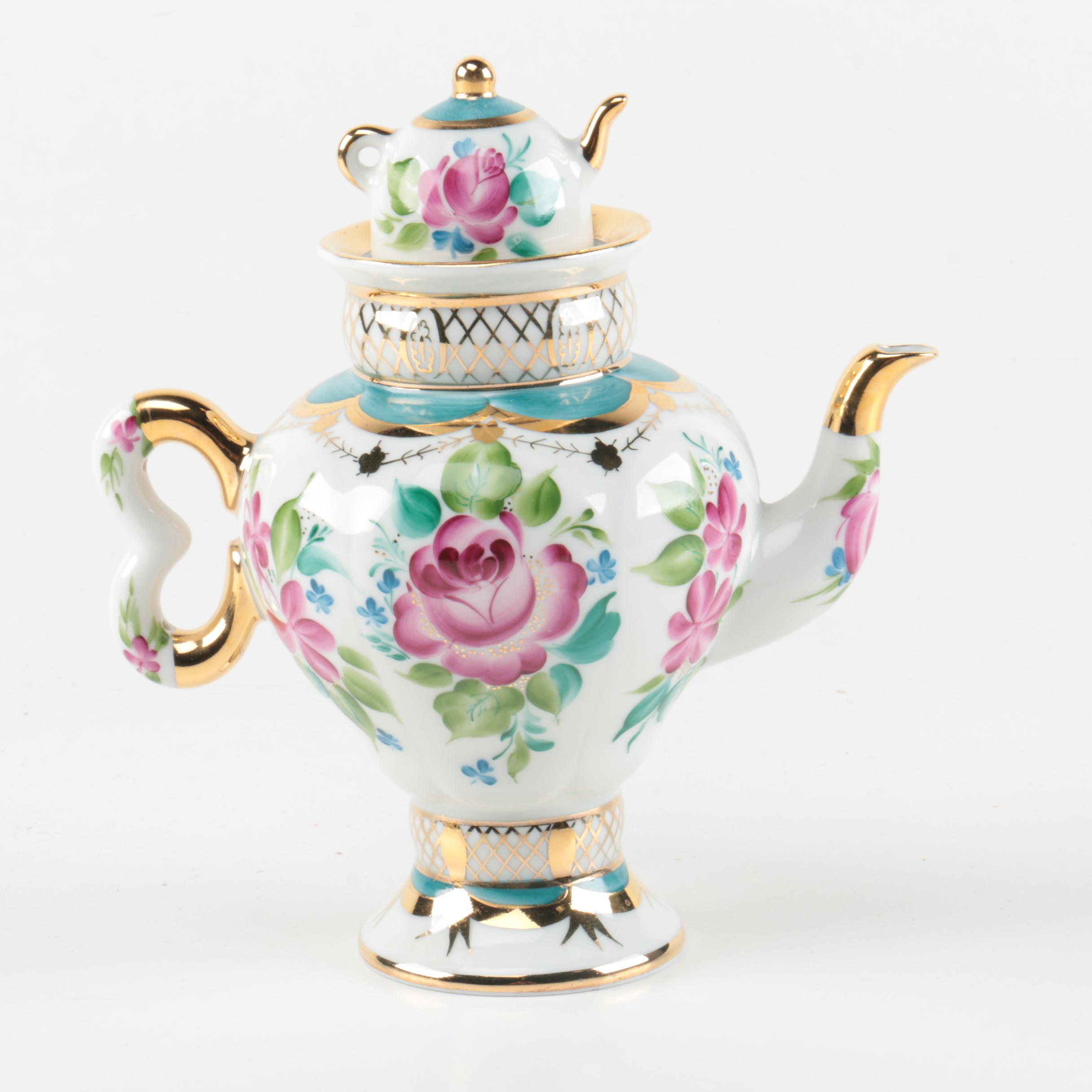 Floral Porcelain Teapot