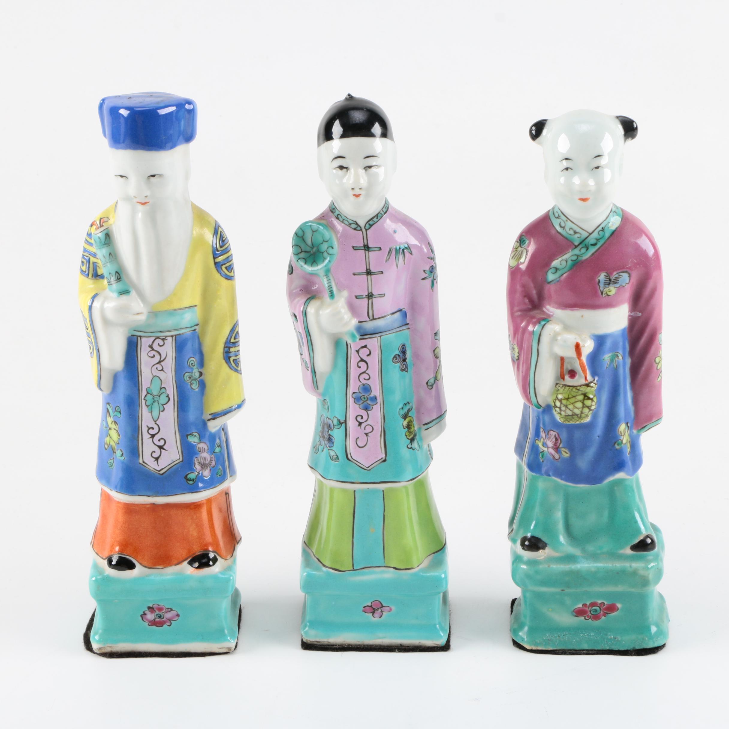 A Set of Vintage Porcelain Chinese Figurines