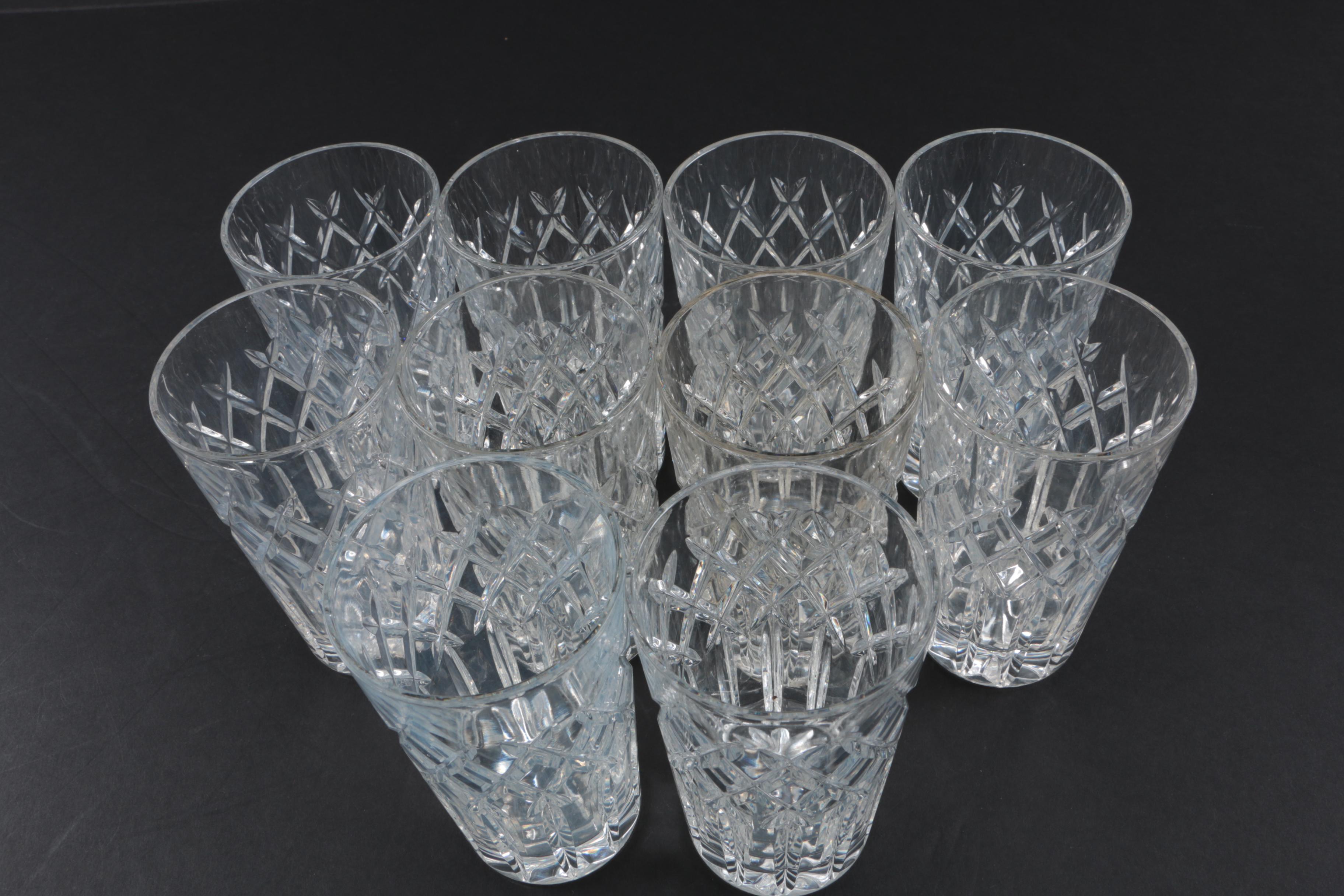 Crystal Tumbler and Highball Glasses