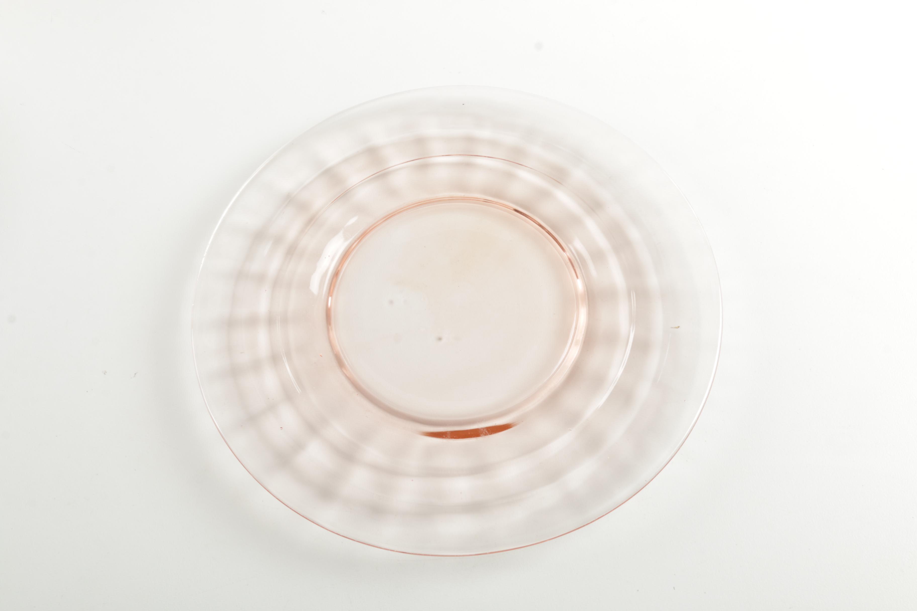 Vintage Pink Depression Glass Tableware
