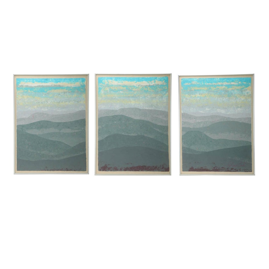 Three Large Lithograph Landscapes