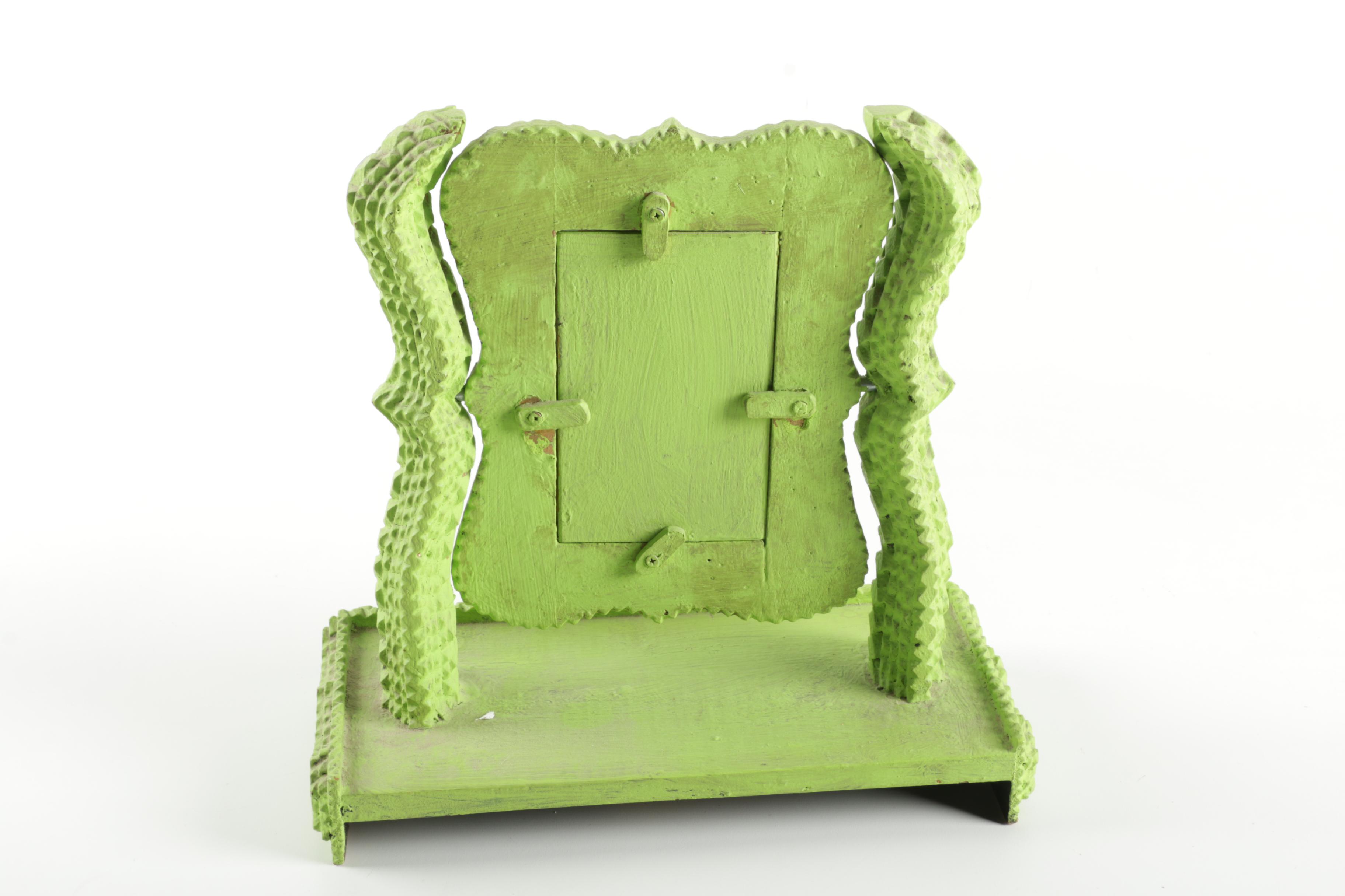 Green Painted Wooden Photo Frame