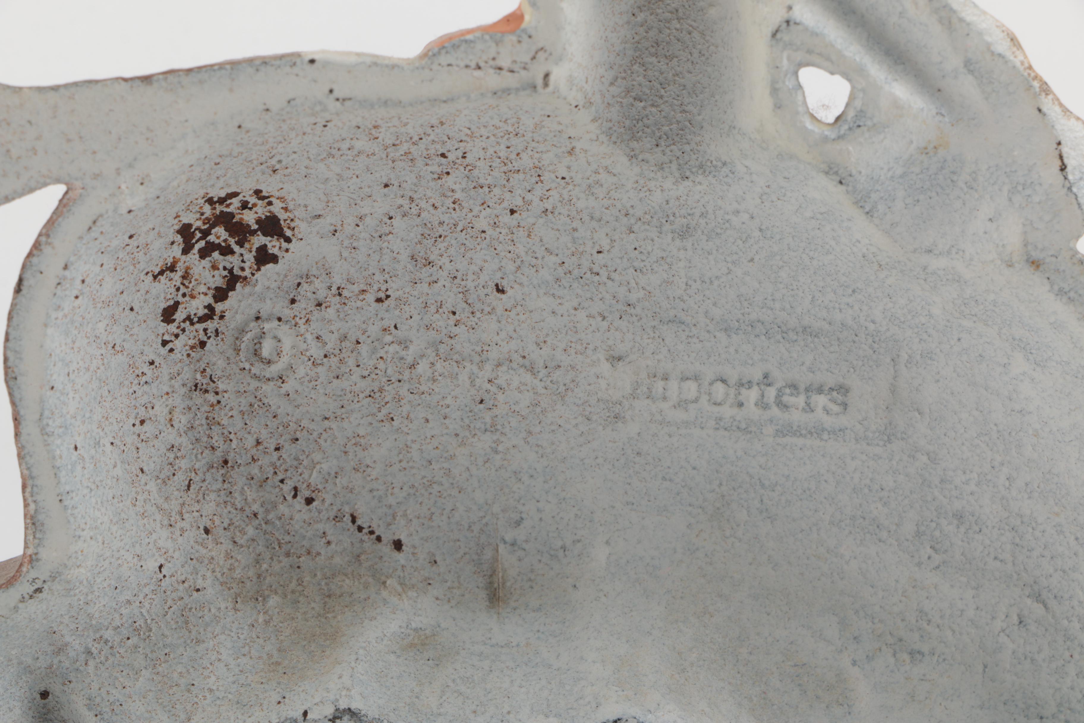 Painted Cast Metal Cowboy Decor