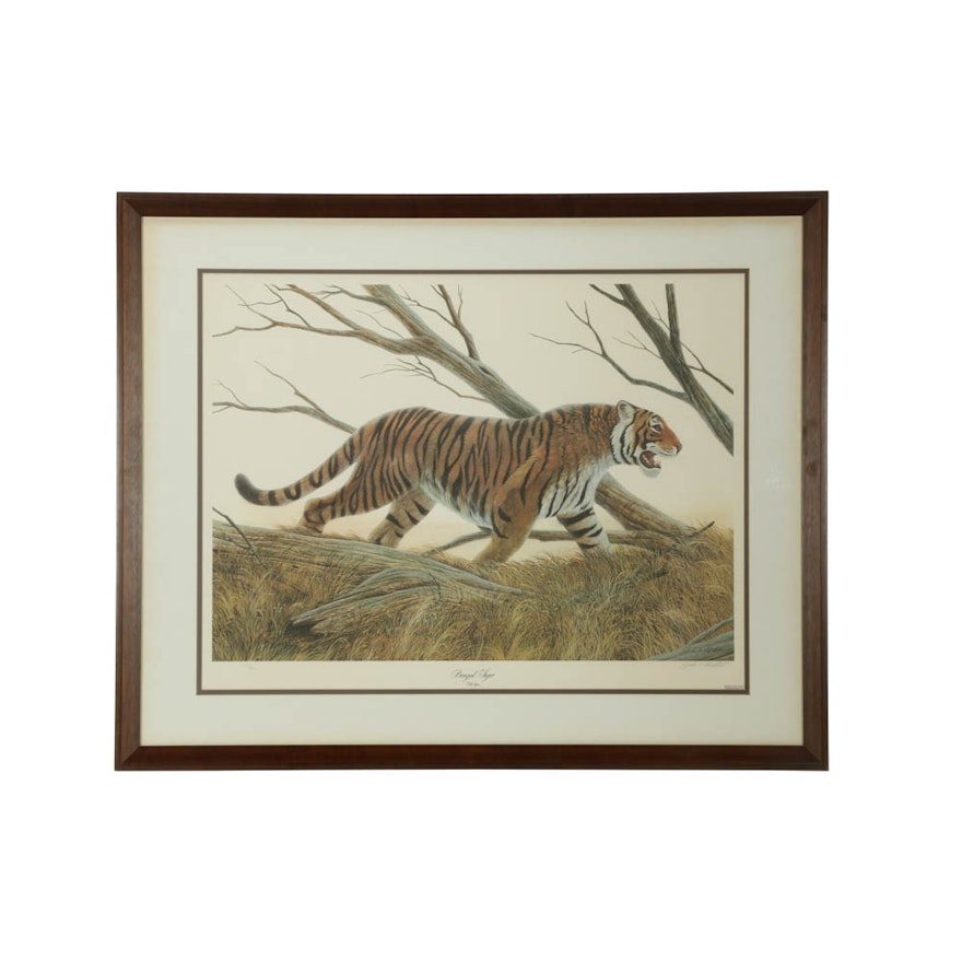 John A Ruthven Limited Edition Offset Lithograph "Bengal Tiger"