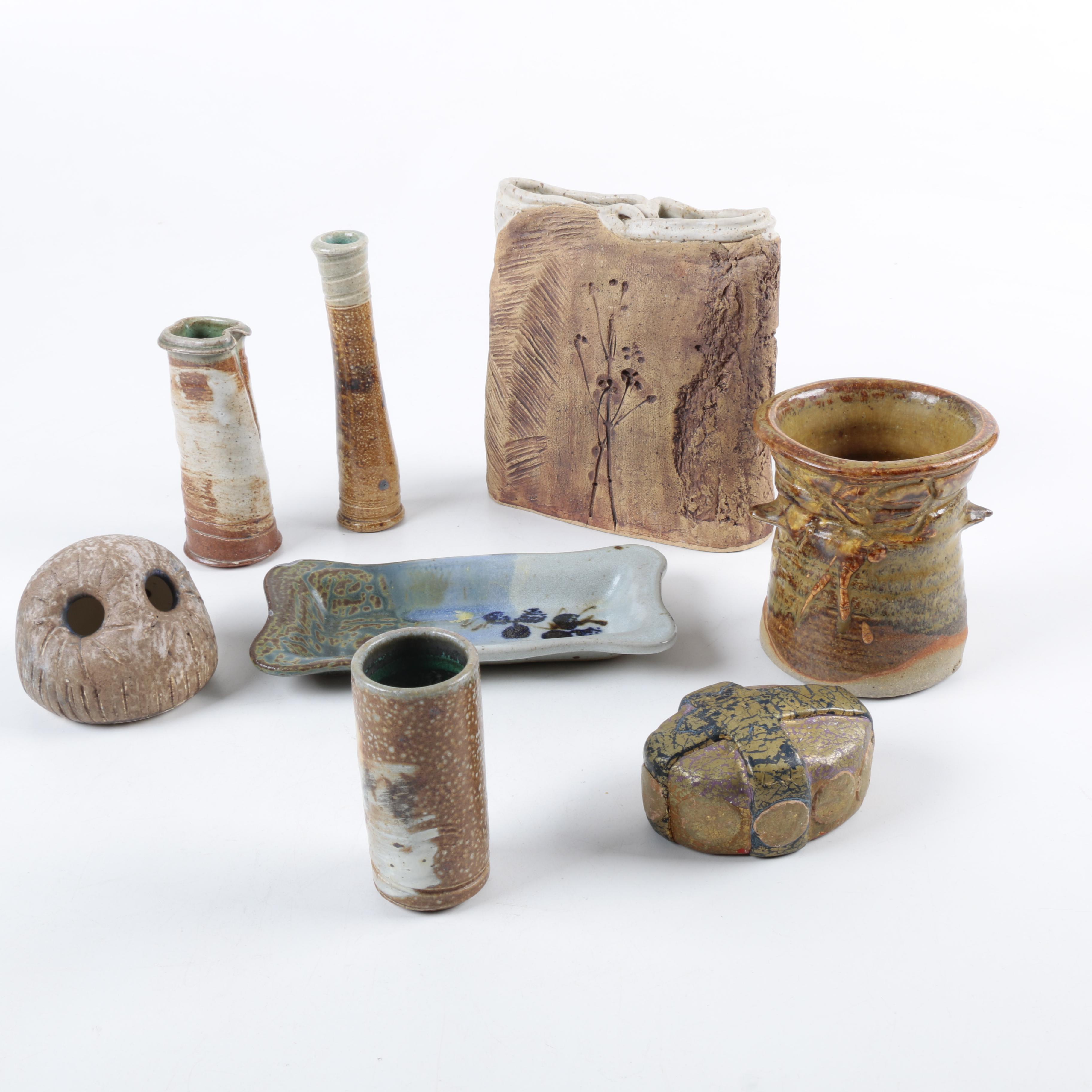 Collection of Handbuilt and Thrown Stoneware Decor