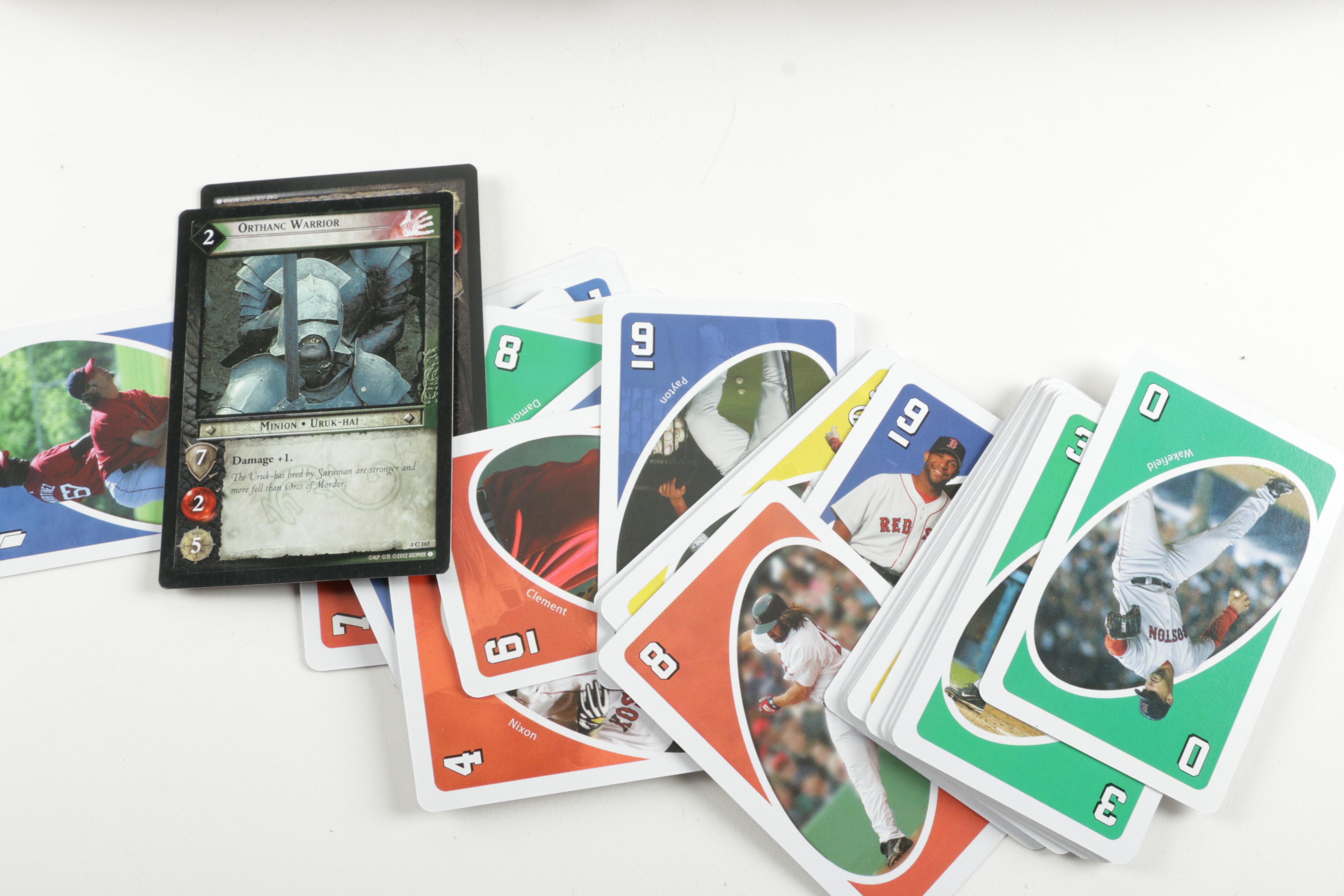 Vintage Dark Wooden Chest With Assorted Contents