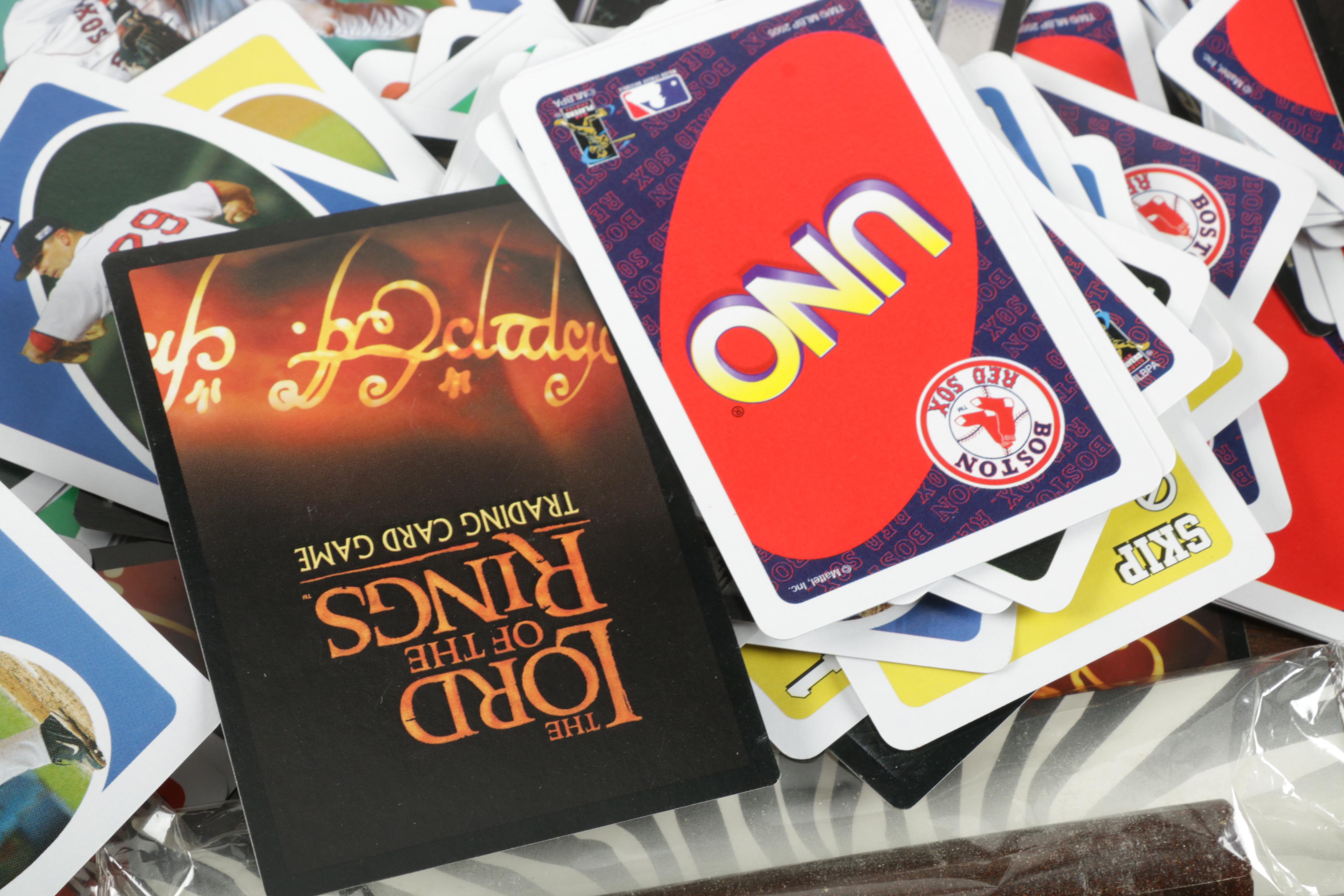 Vintage Dark Wooden Chest With Assorted Contents