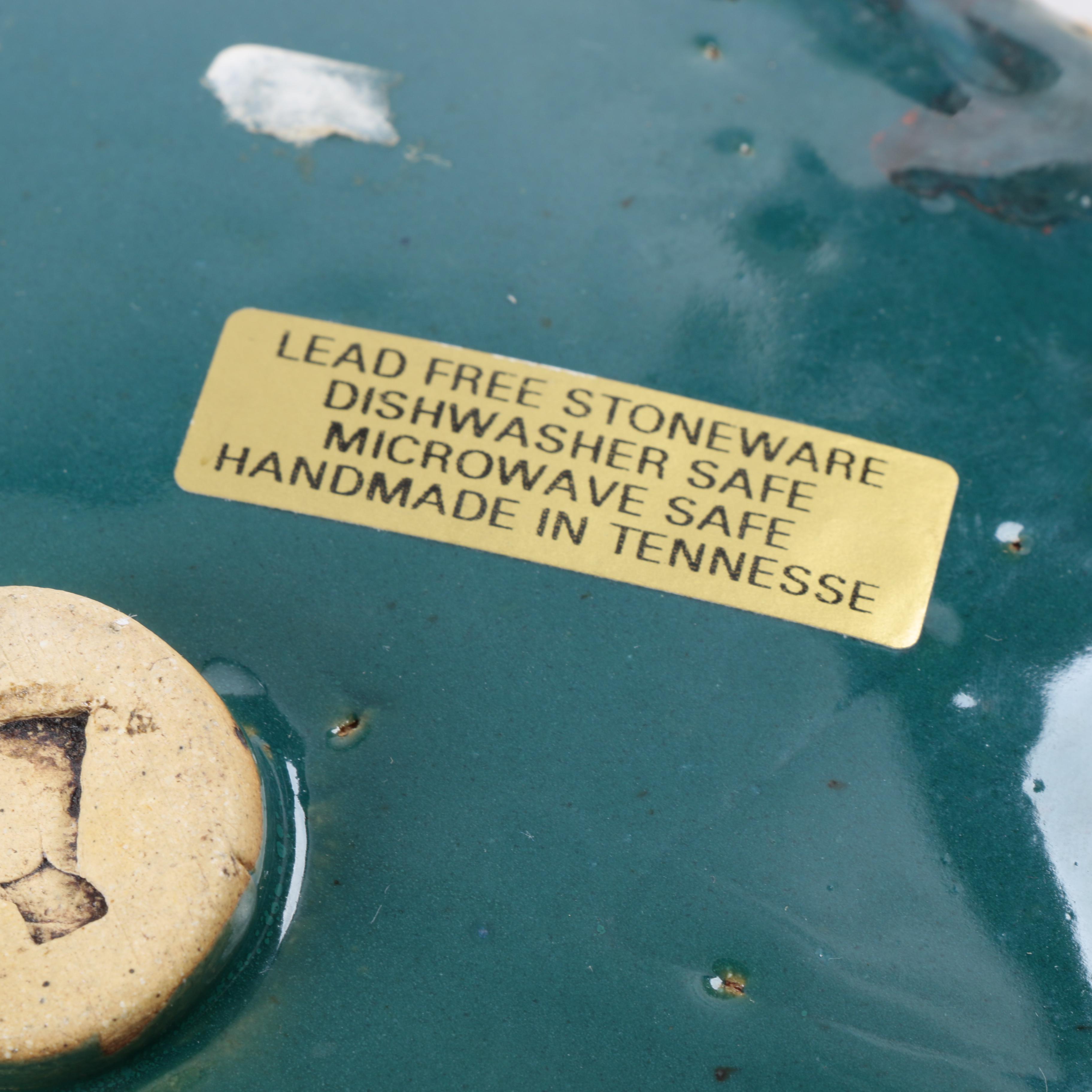 Handbuilt Stoneware Wall Pocket and Dish