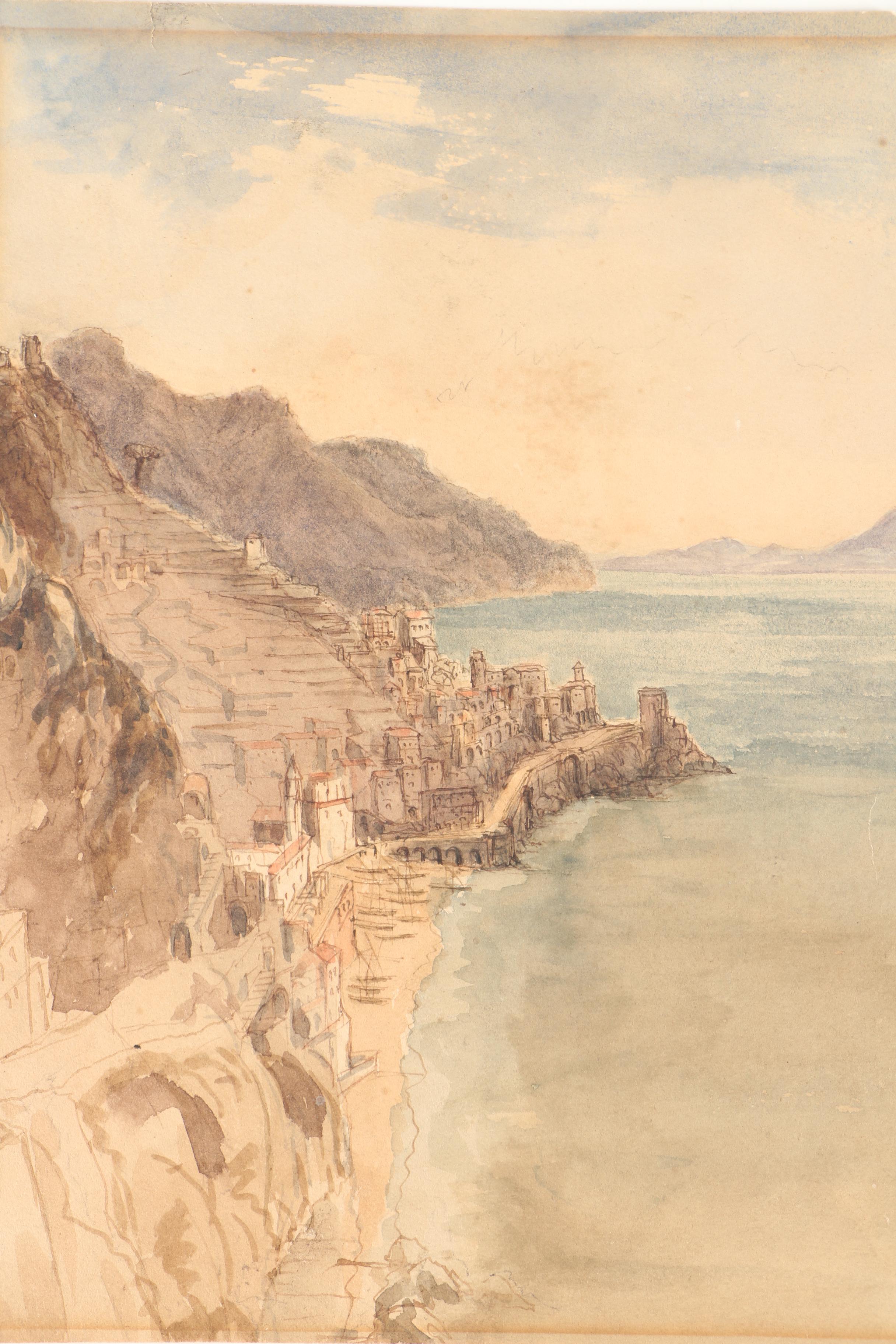 Watercolor Painting "Amalphi from Convent Inn"