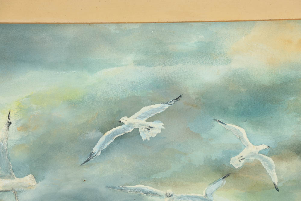 Millard Judd Watercolor of a Seascape